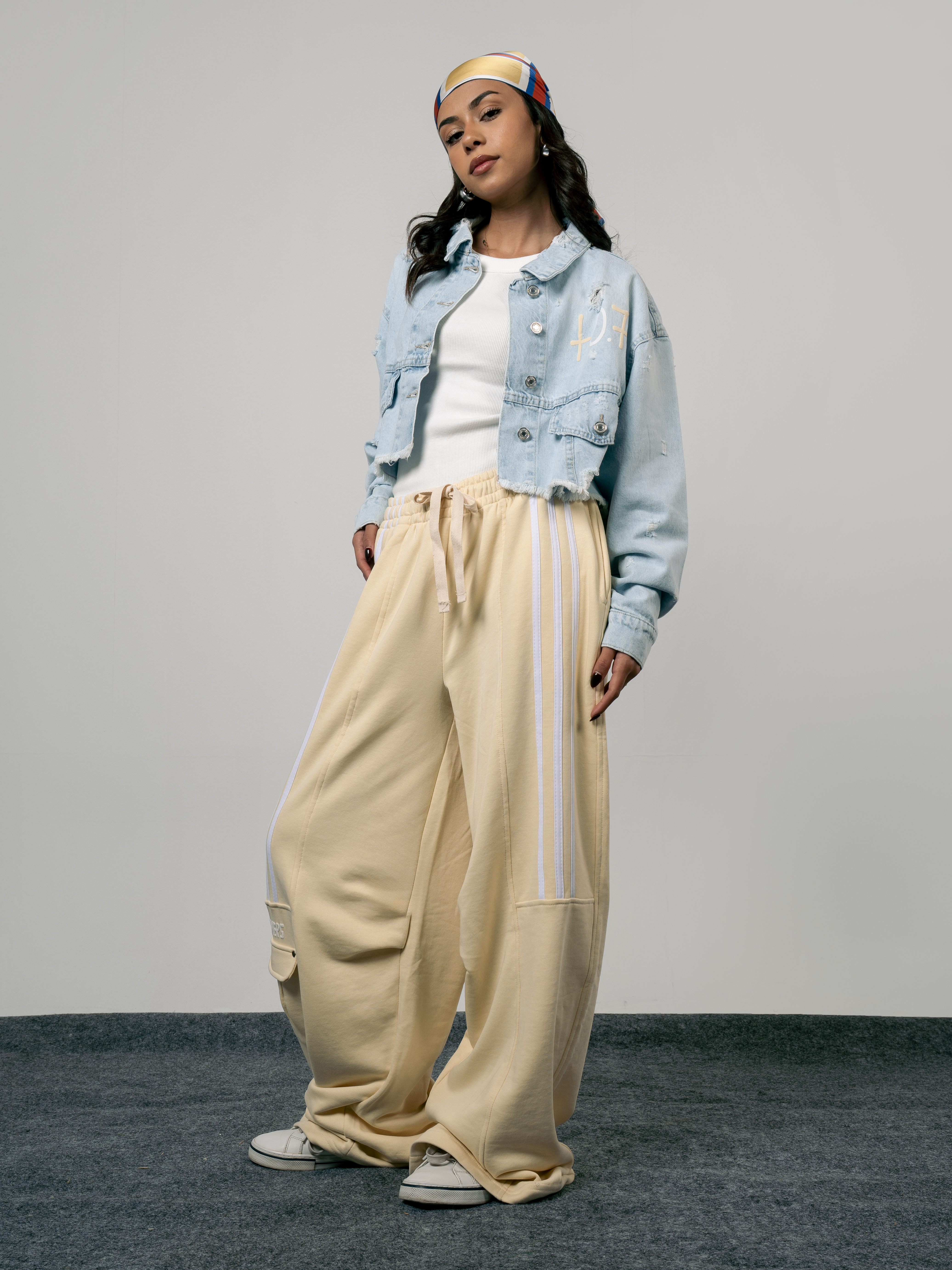 Cotton Line Printed Sweatpants