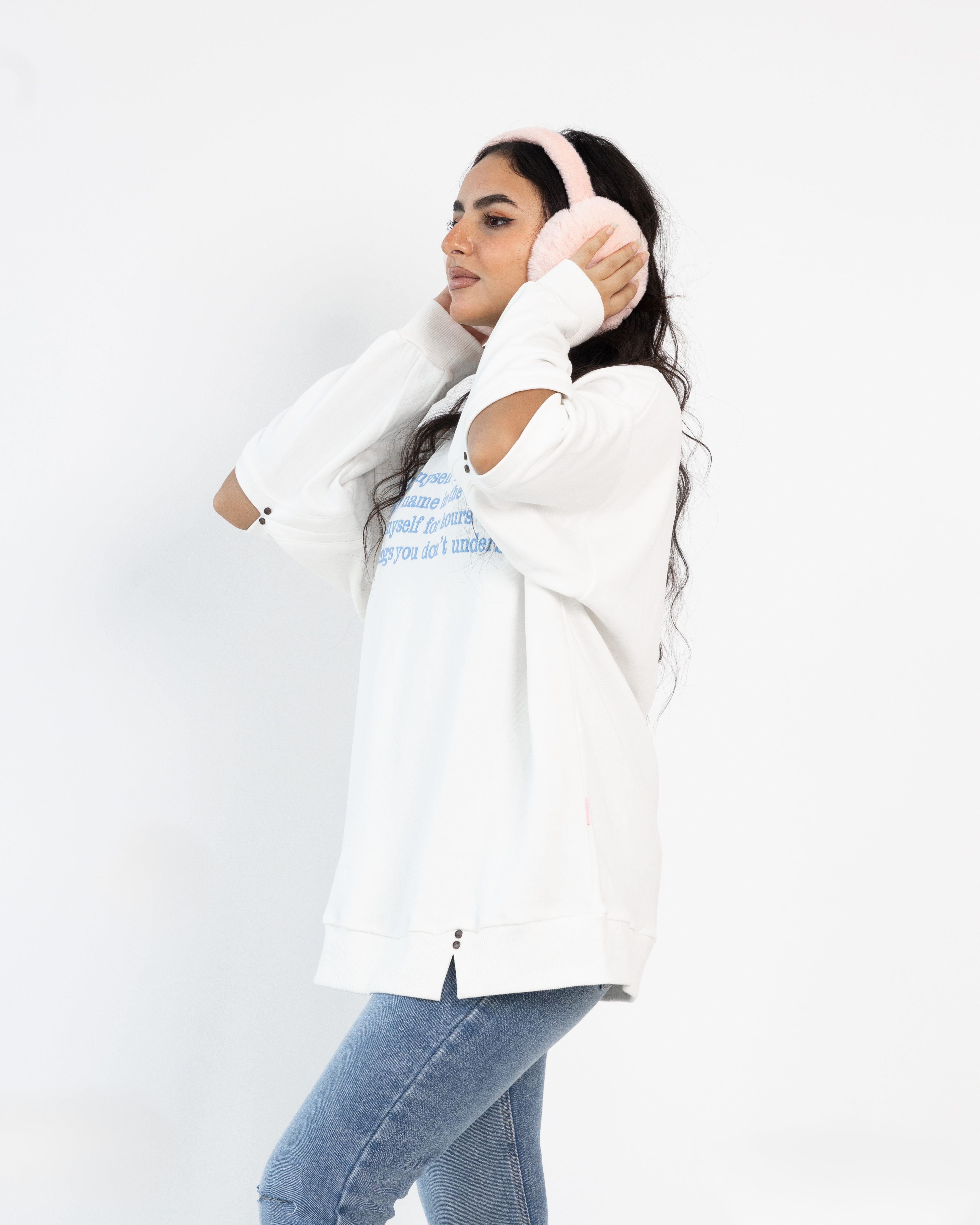 Sweatshirt With Open Sleeves