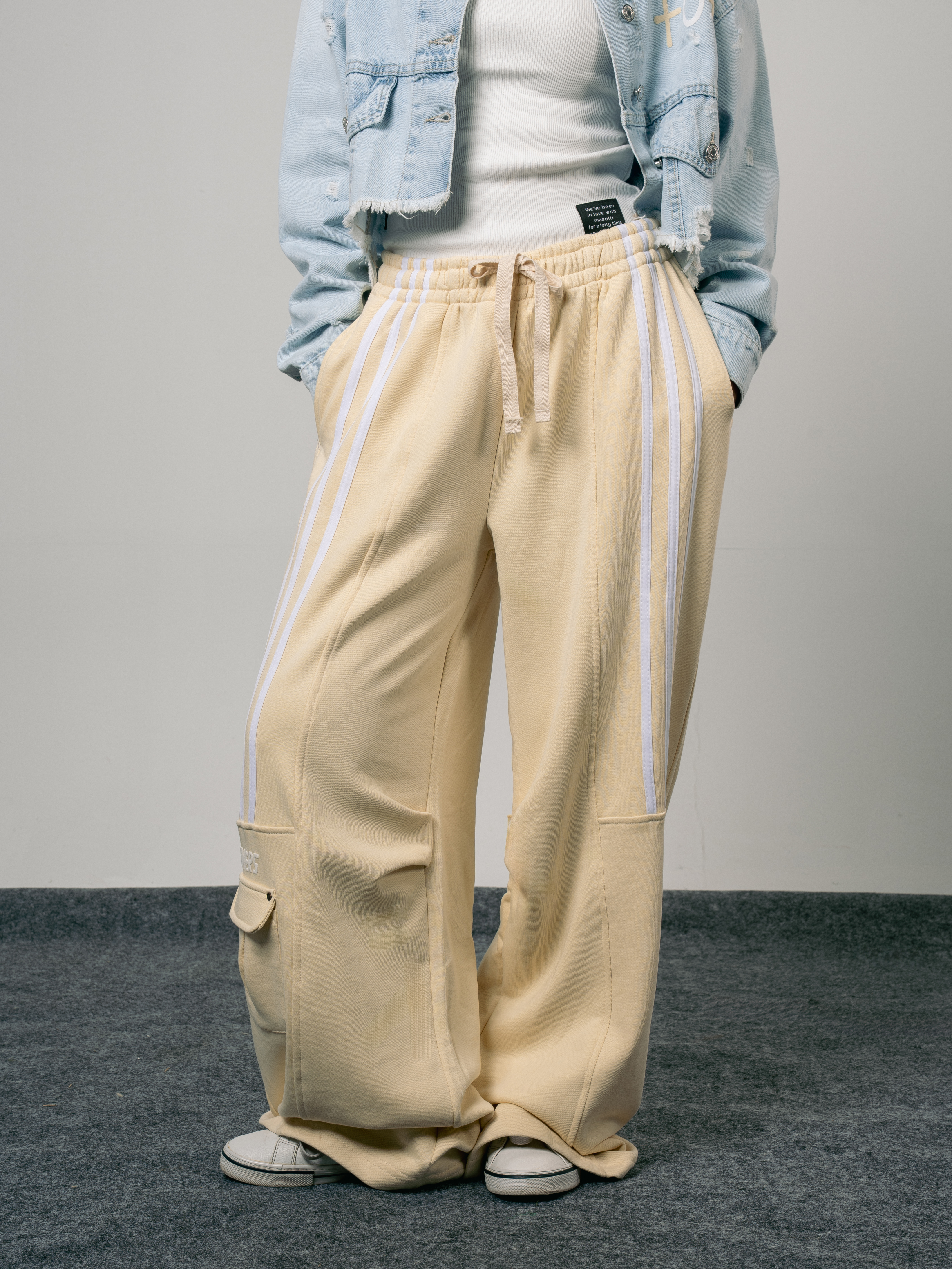 Cotton Line Printed Sweatpants