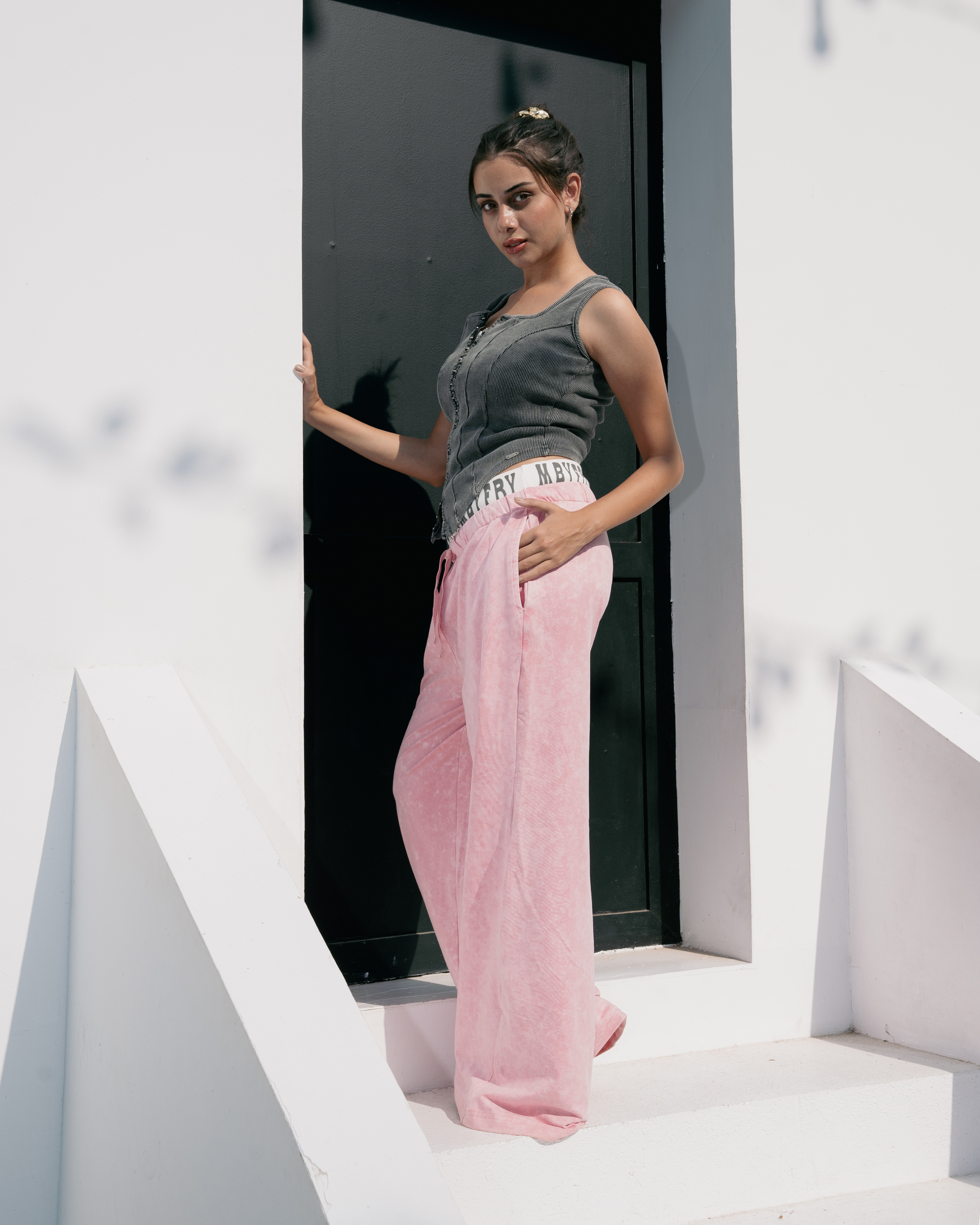 Printed waistband sweatpants 