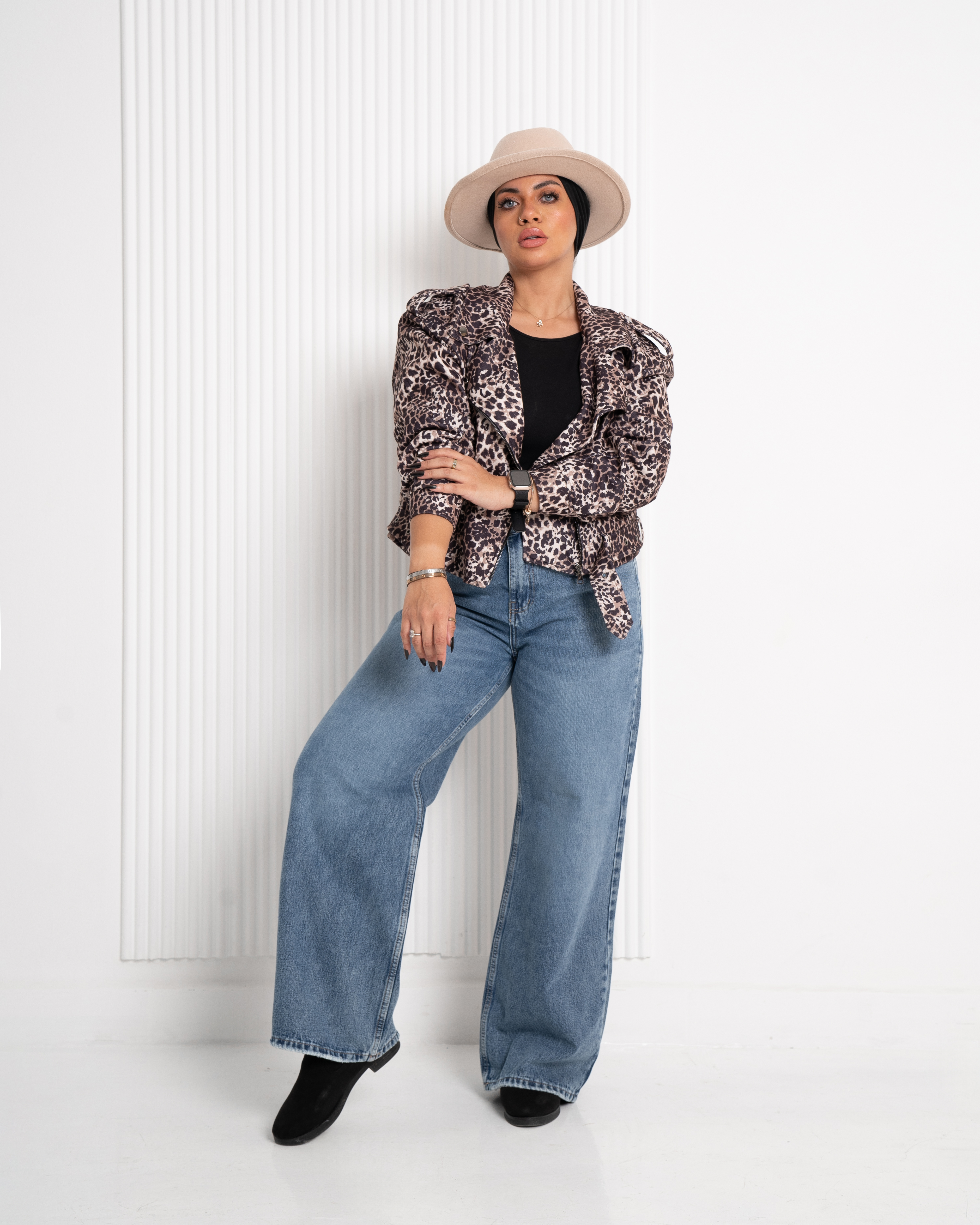 Tiger Short Wool Jacket with Belt