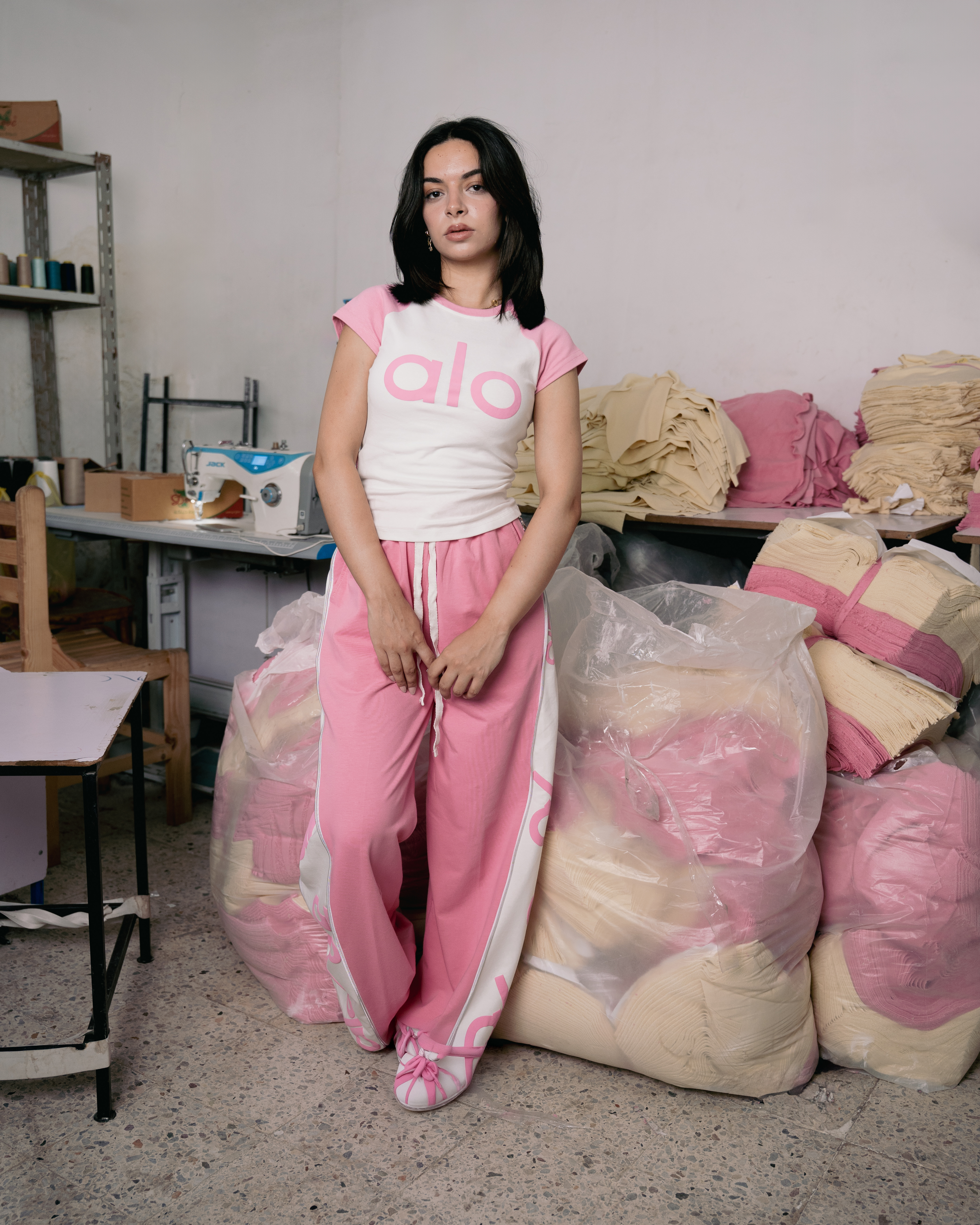 knit set half-sleeve zippered pants Sizes S-M-L-XL Colors: Black - Rose