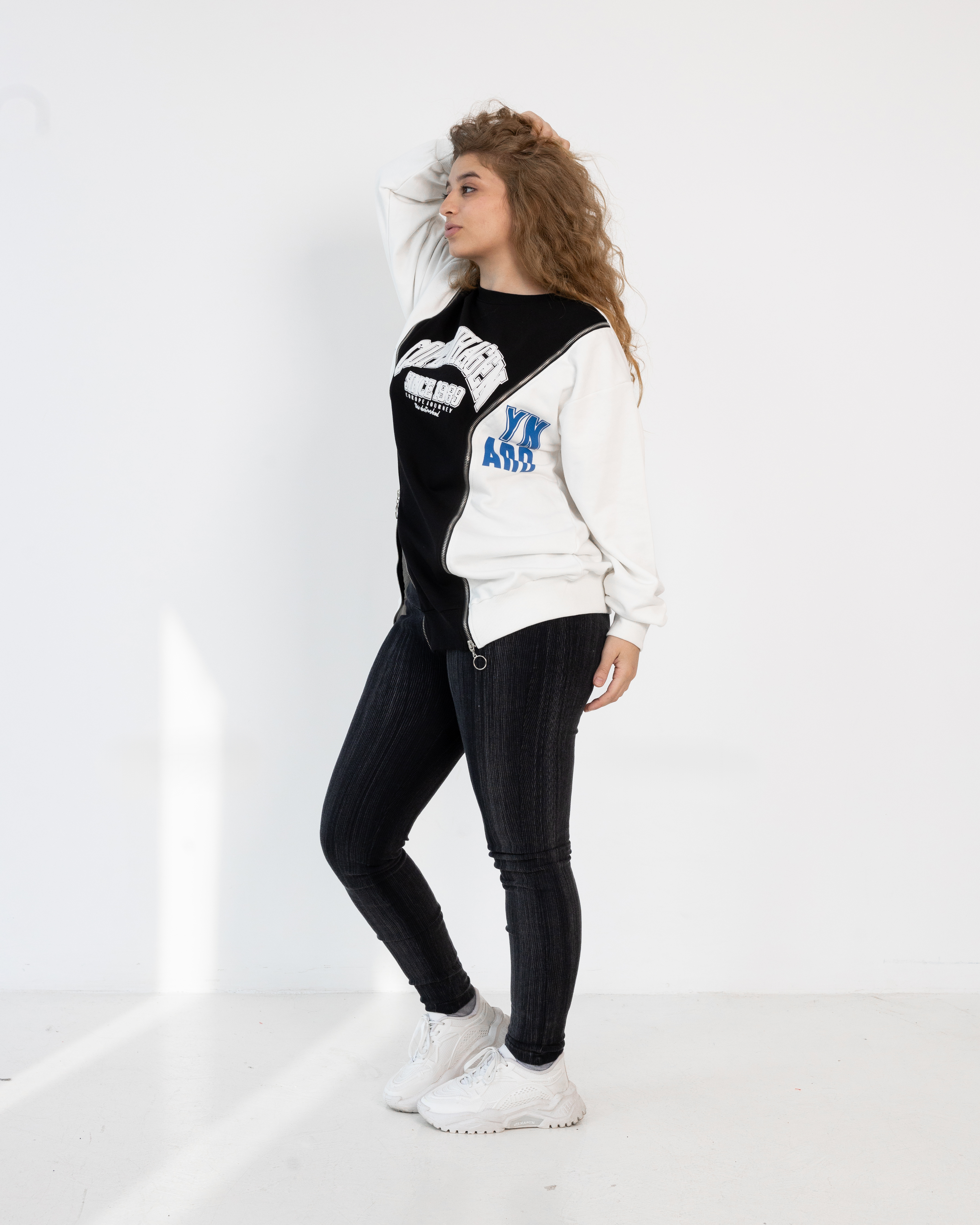 Melton Sweatshirt With Chest Print
