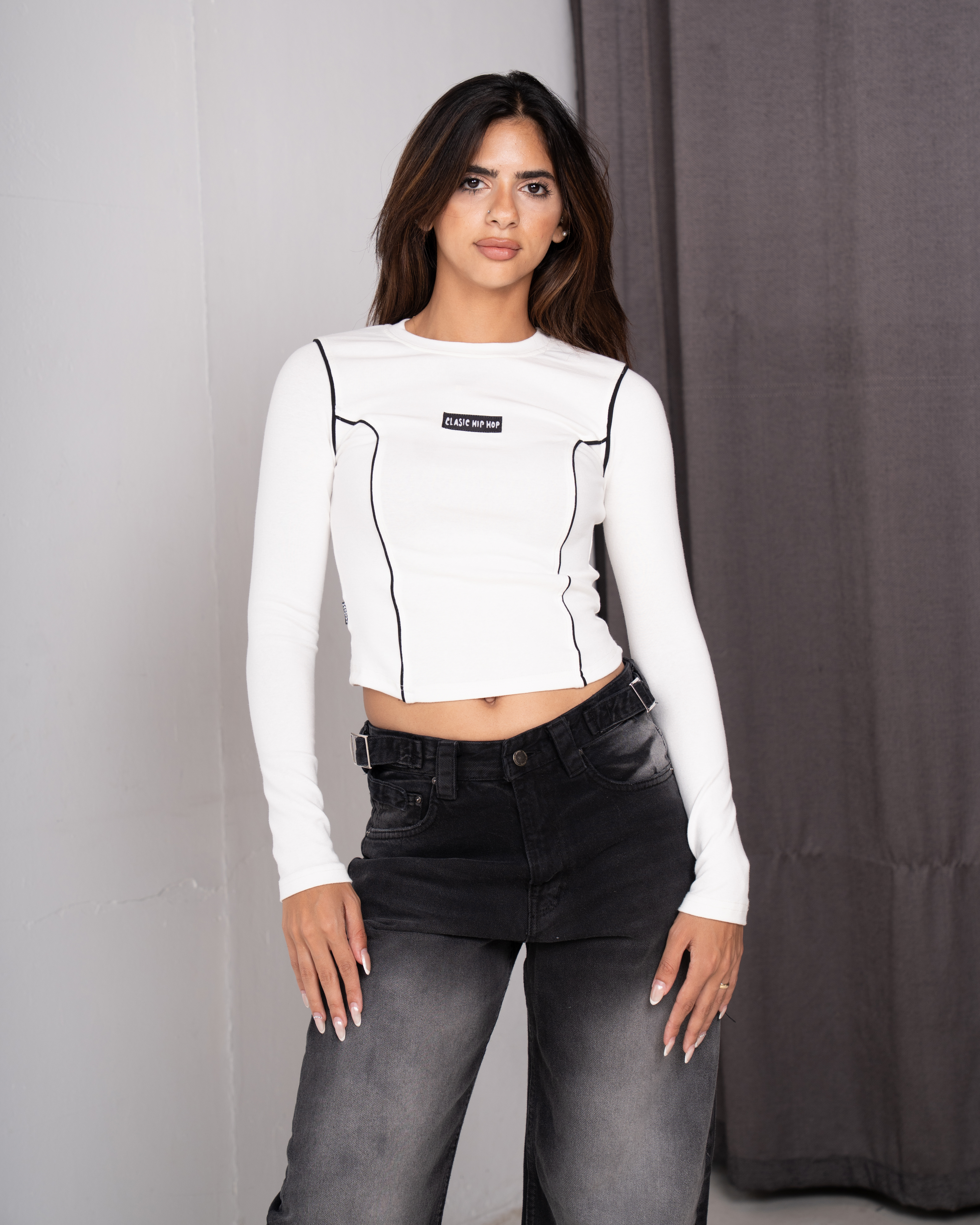 Printed half-sleeve T-shirt