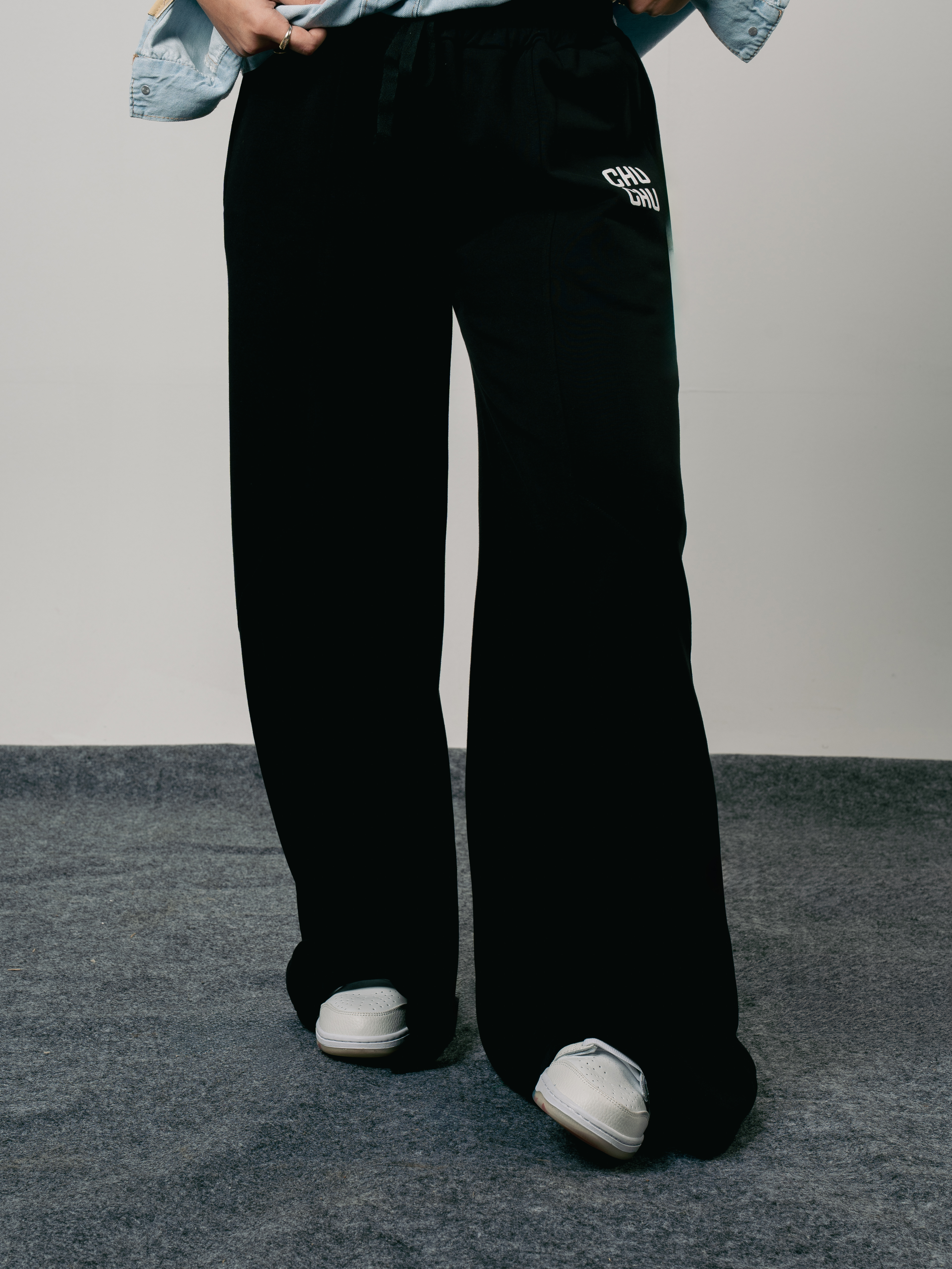 Wideleg Cotton Printed Sweatpants