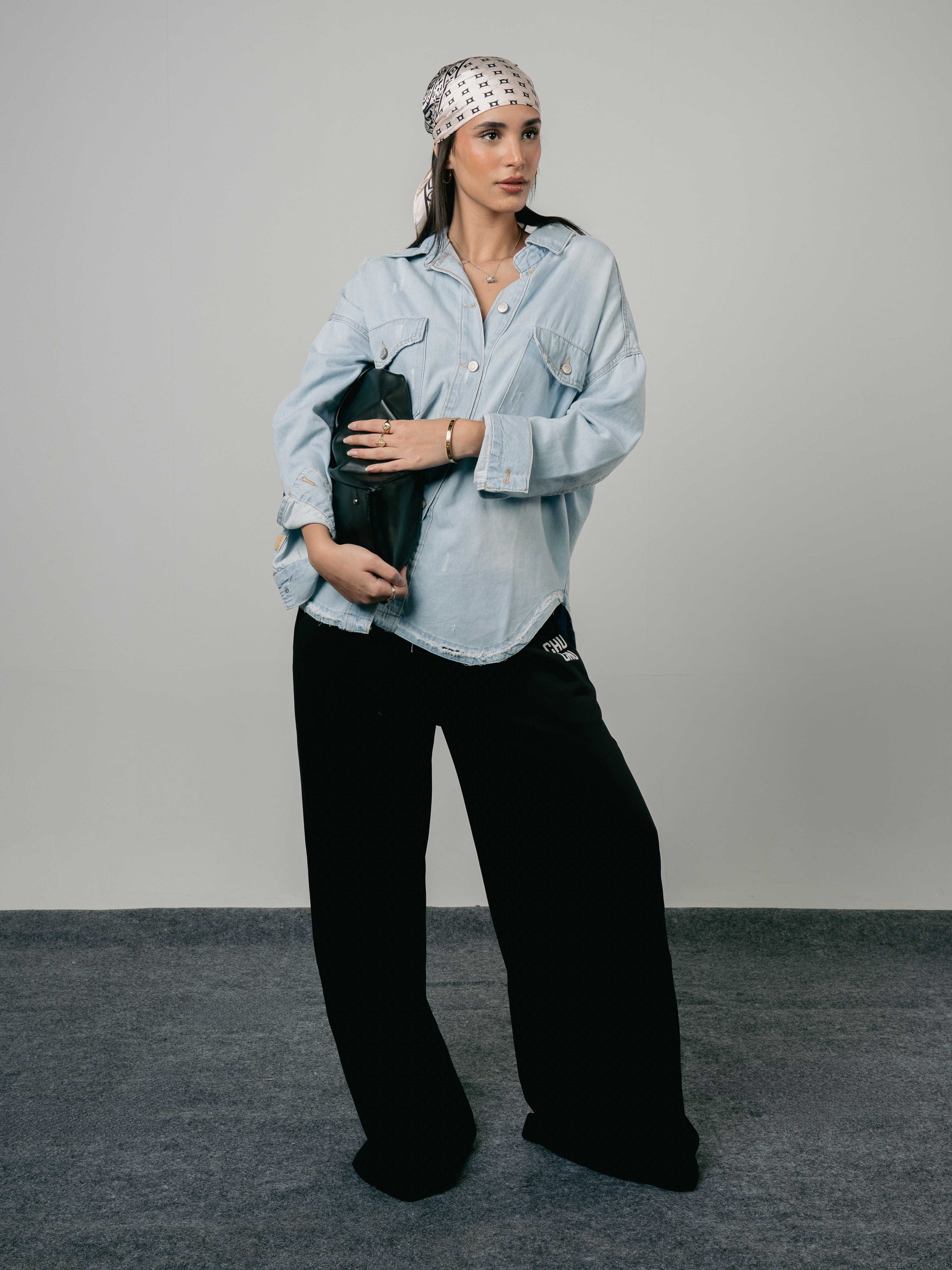 Wideleg Cotton Printed Sweatpants