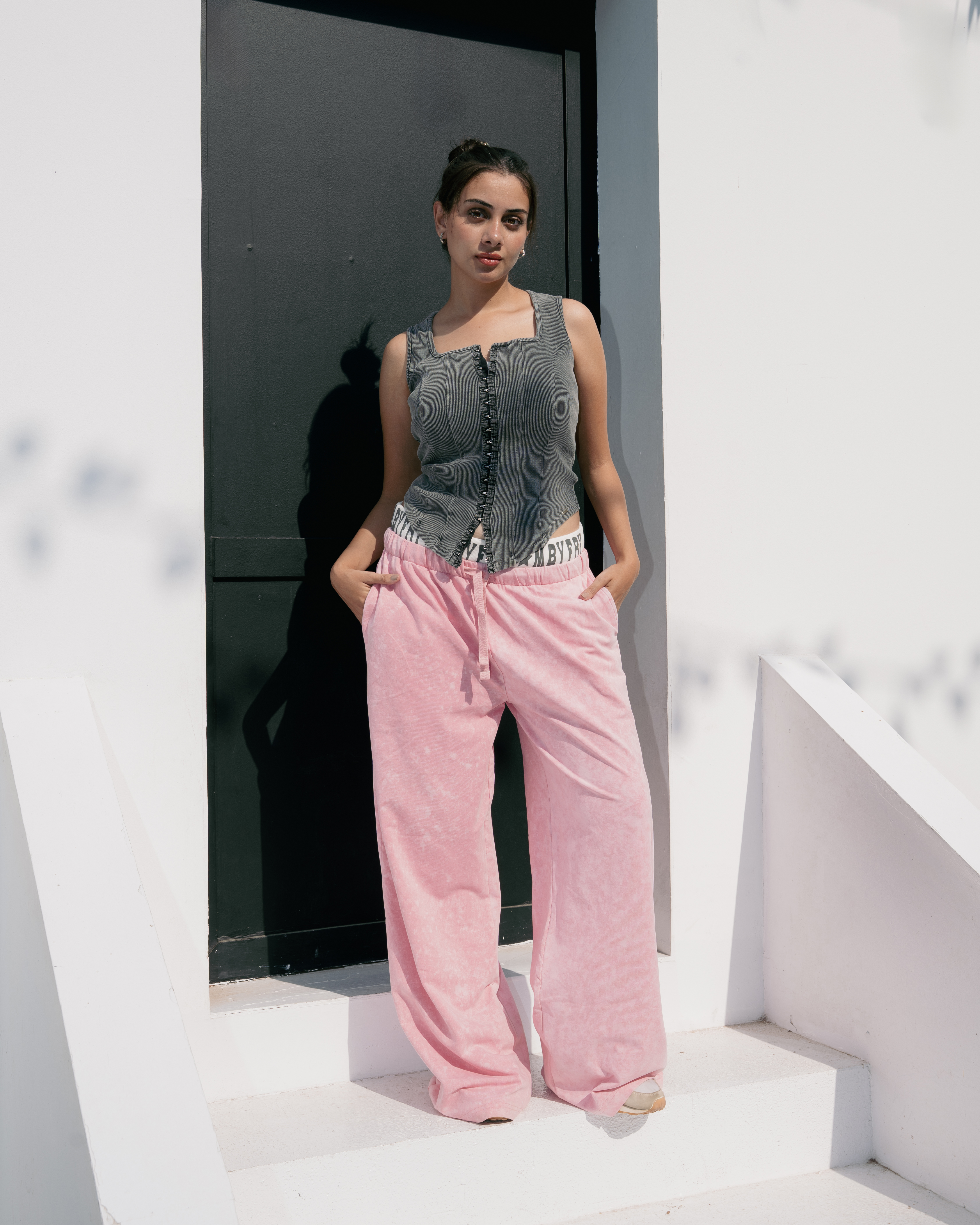 Printed waistband sweatpants 