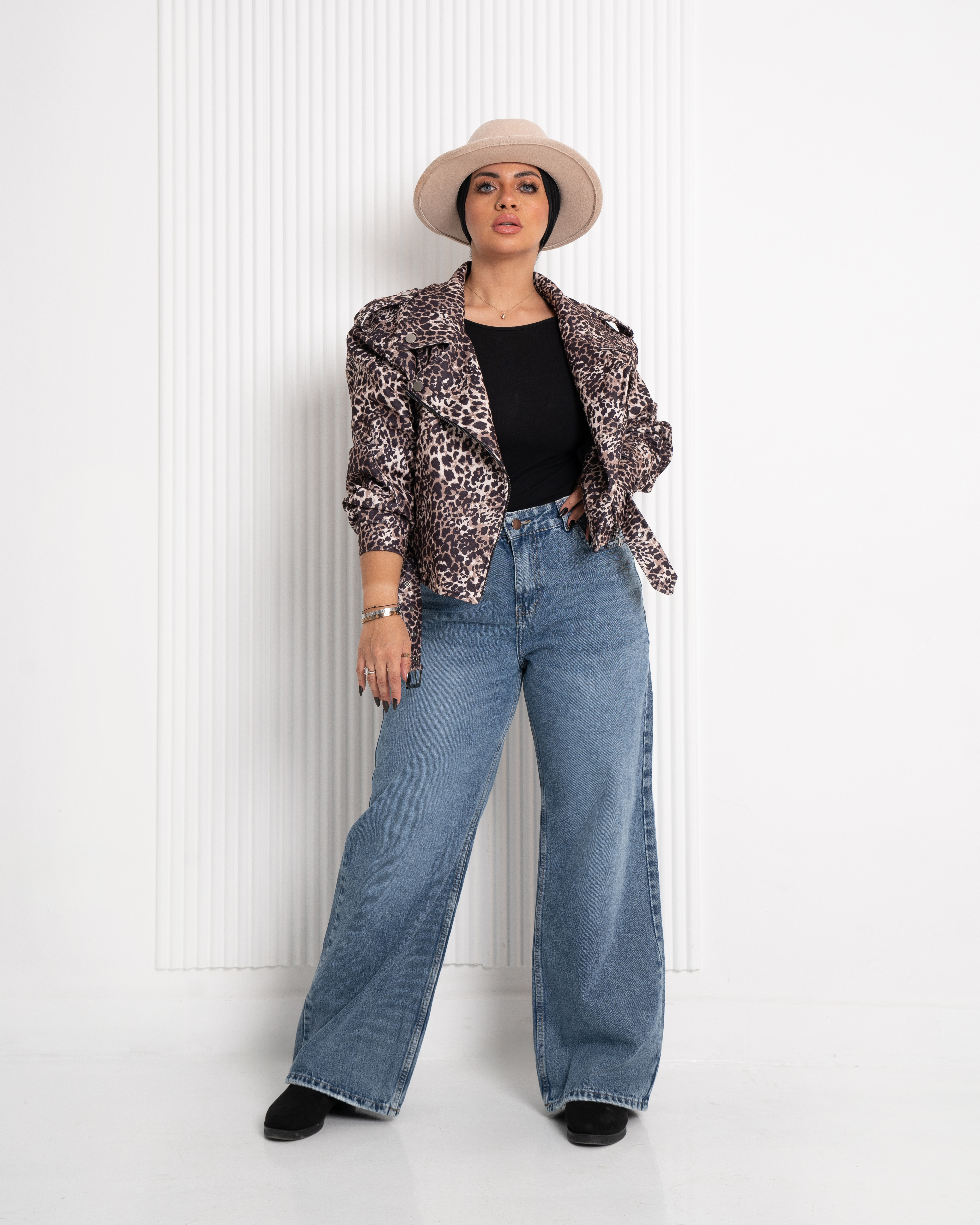 Tiger Short Wool Jacket with Belt