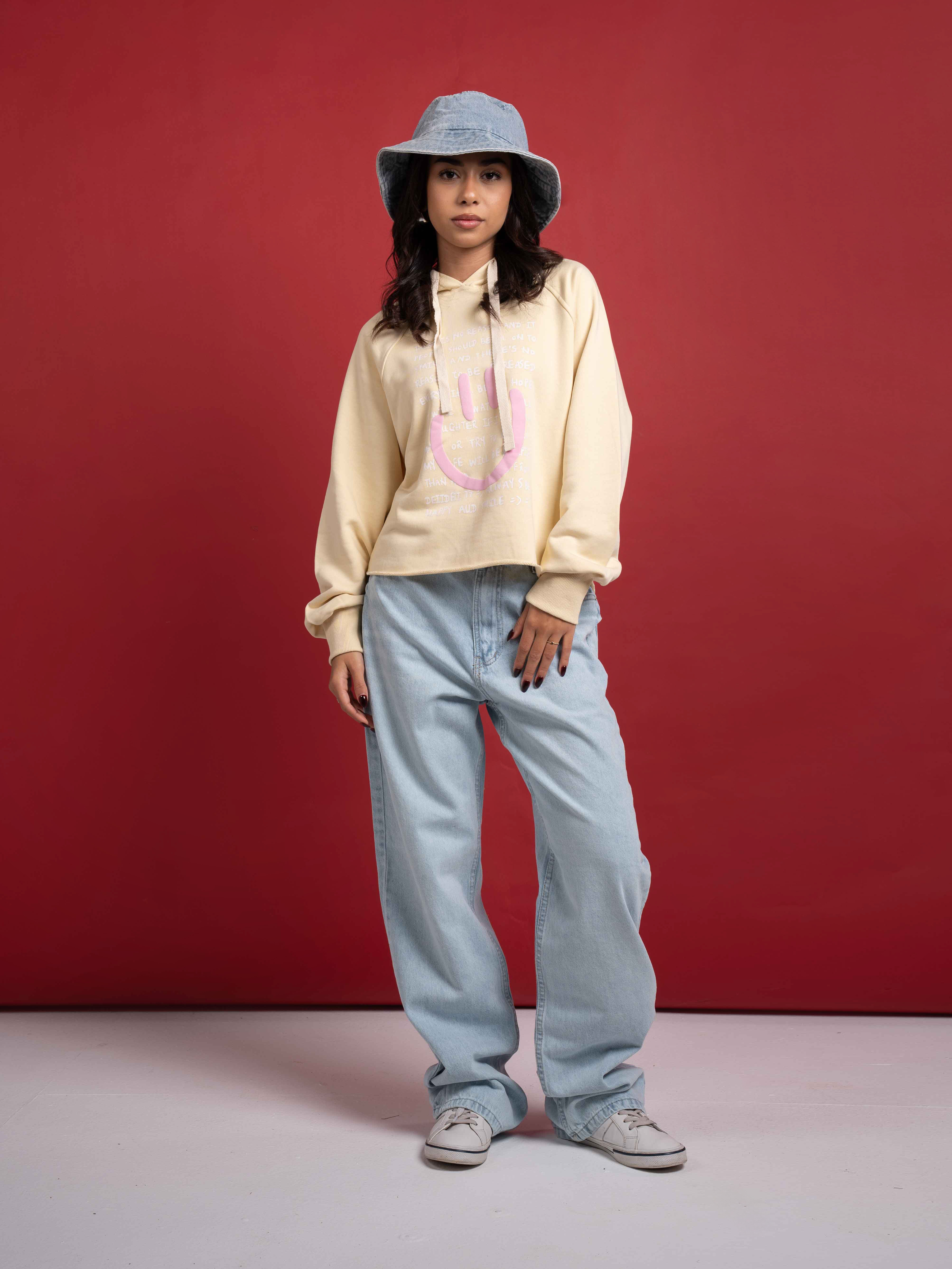 Short Sweatshirt with Hoodie