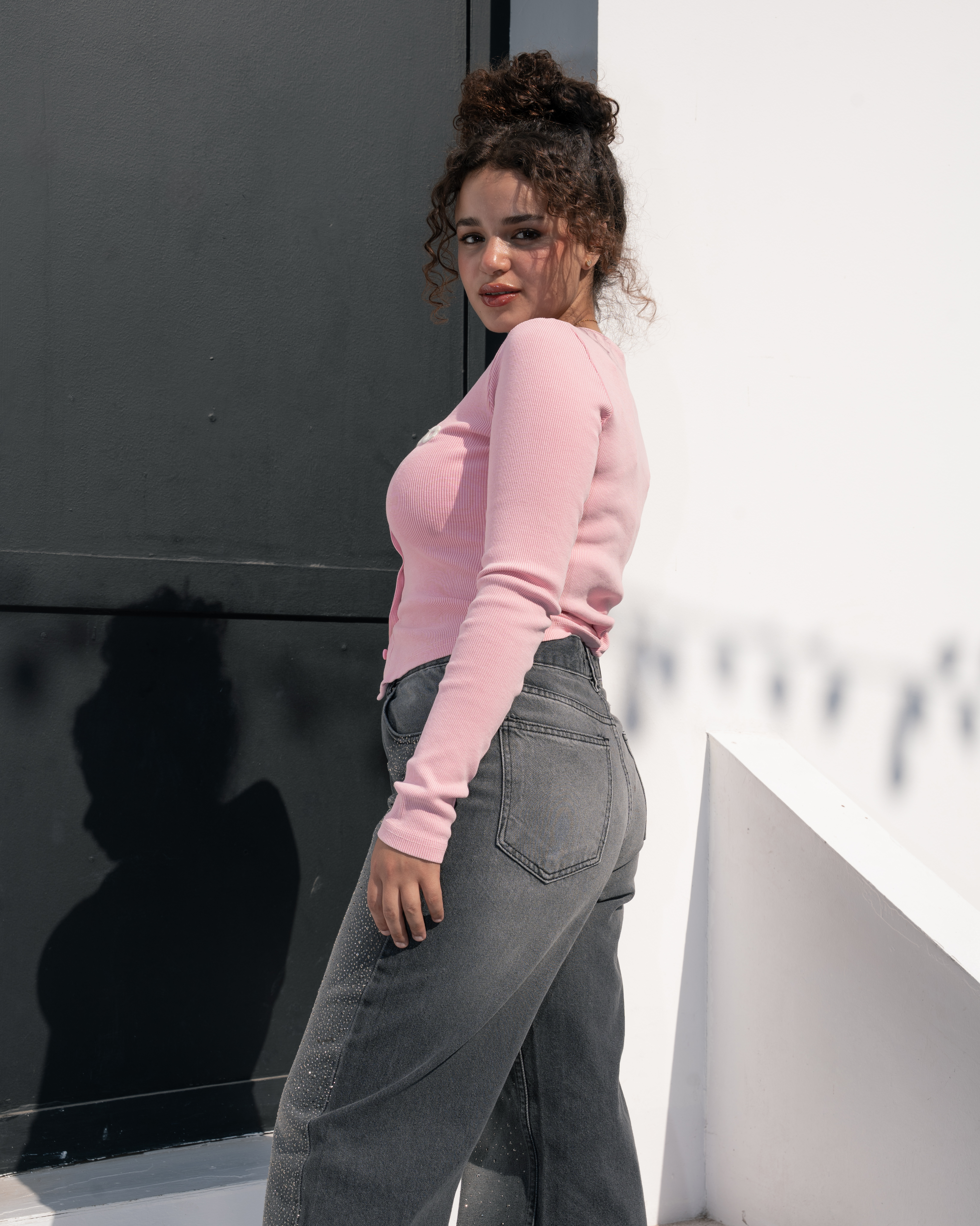 Wide Leg Strass Jeans 