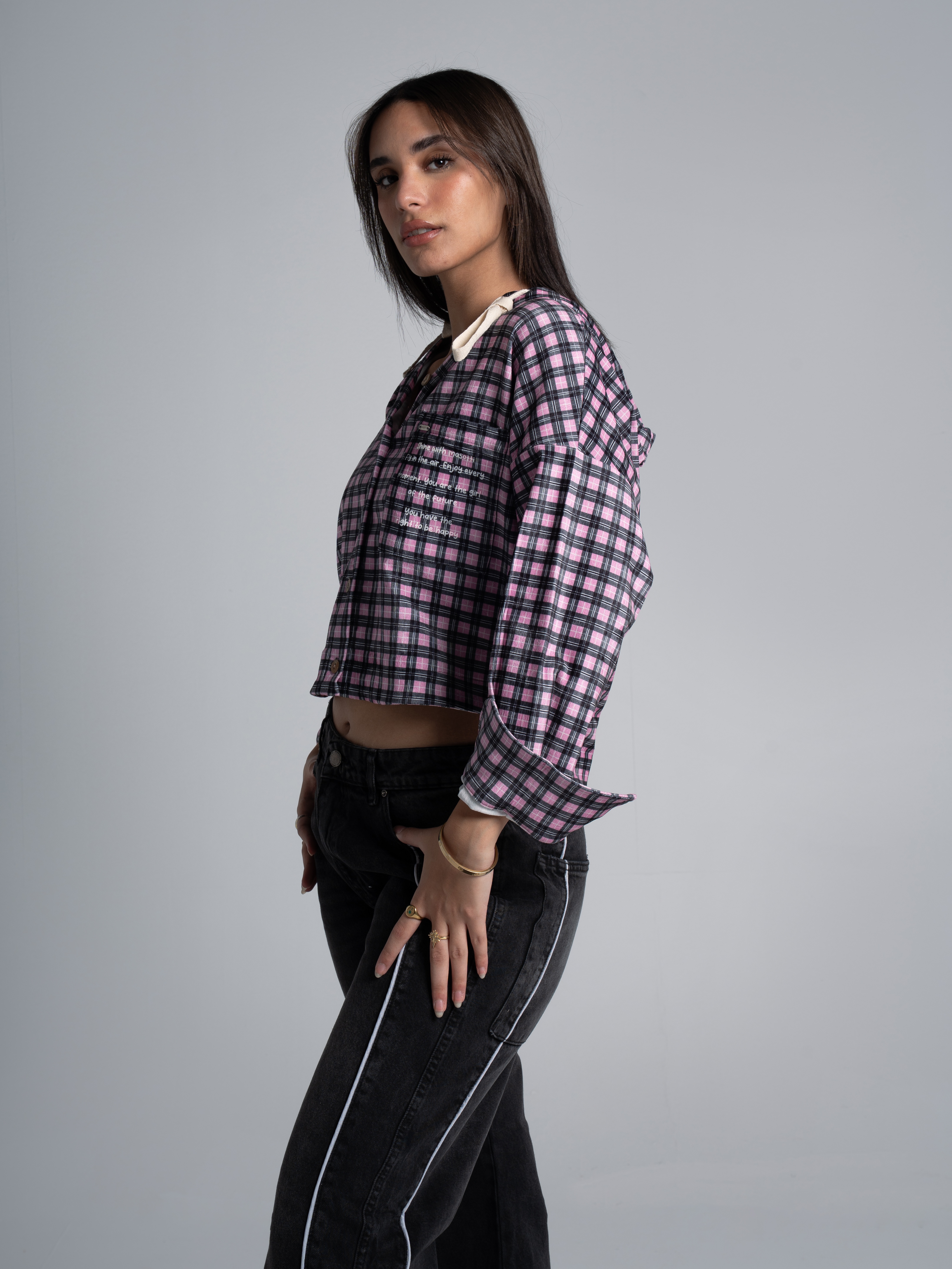 Short Shirt With Hoodie