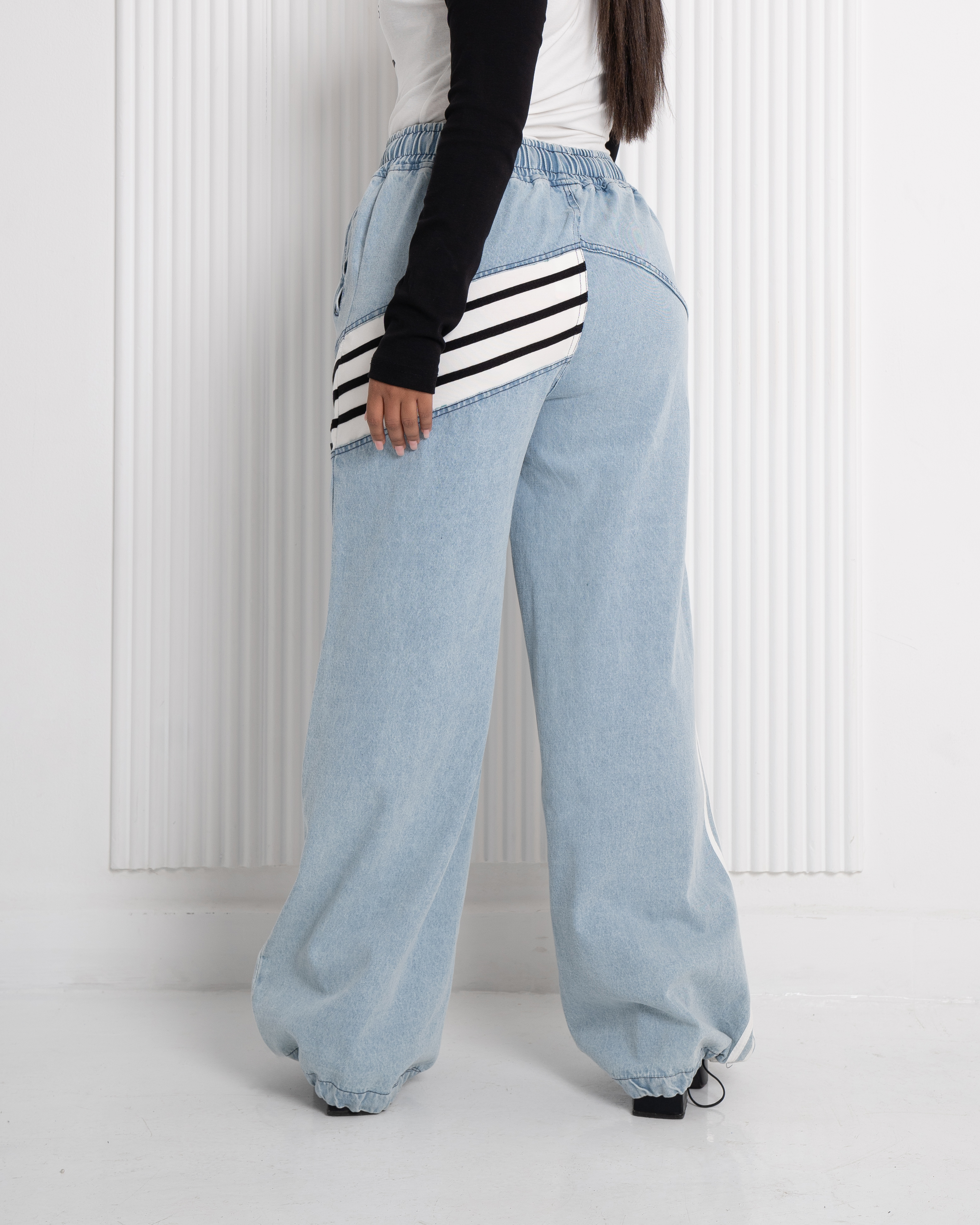 Jeans & Melton Stripes with Snaps