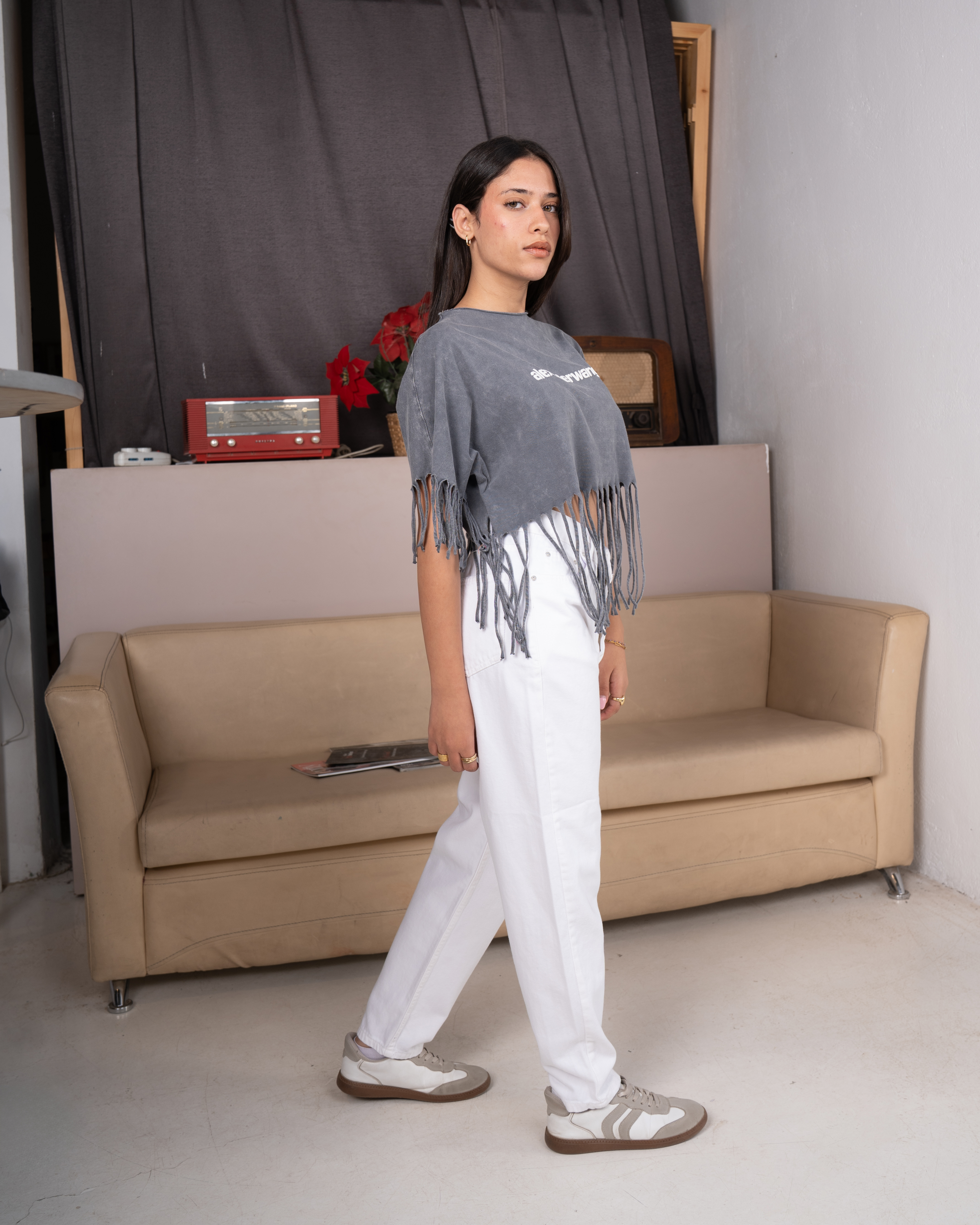 Mom Fit Gabardine Pants