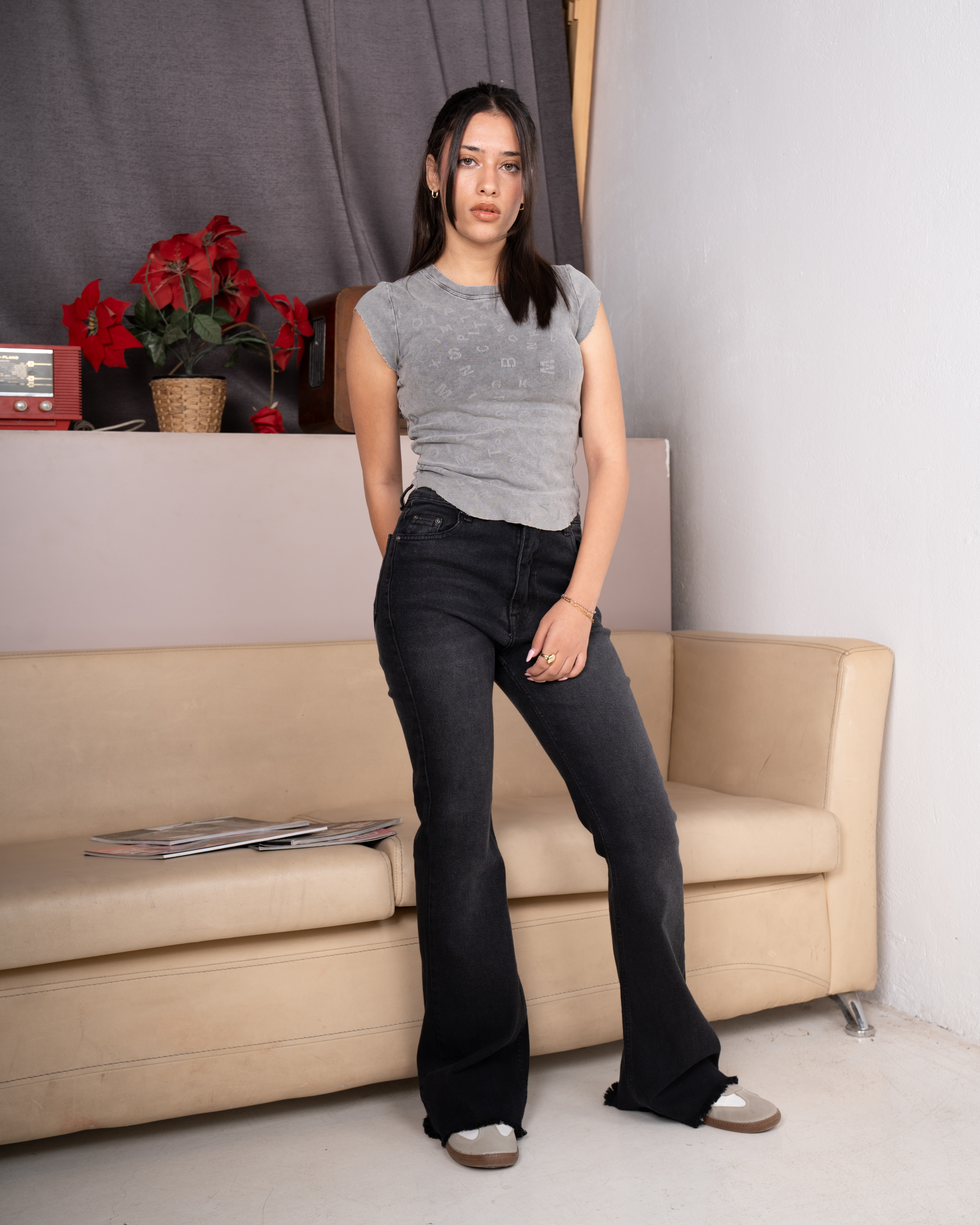 Black Charleston Stoned Jeans