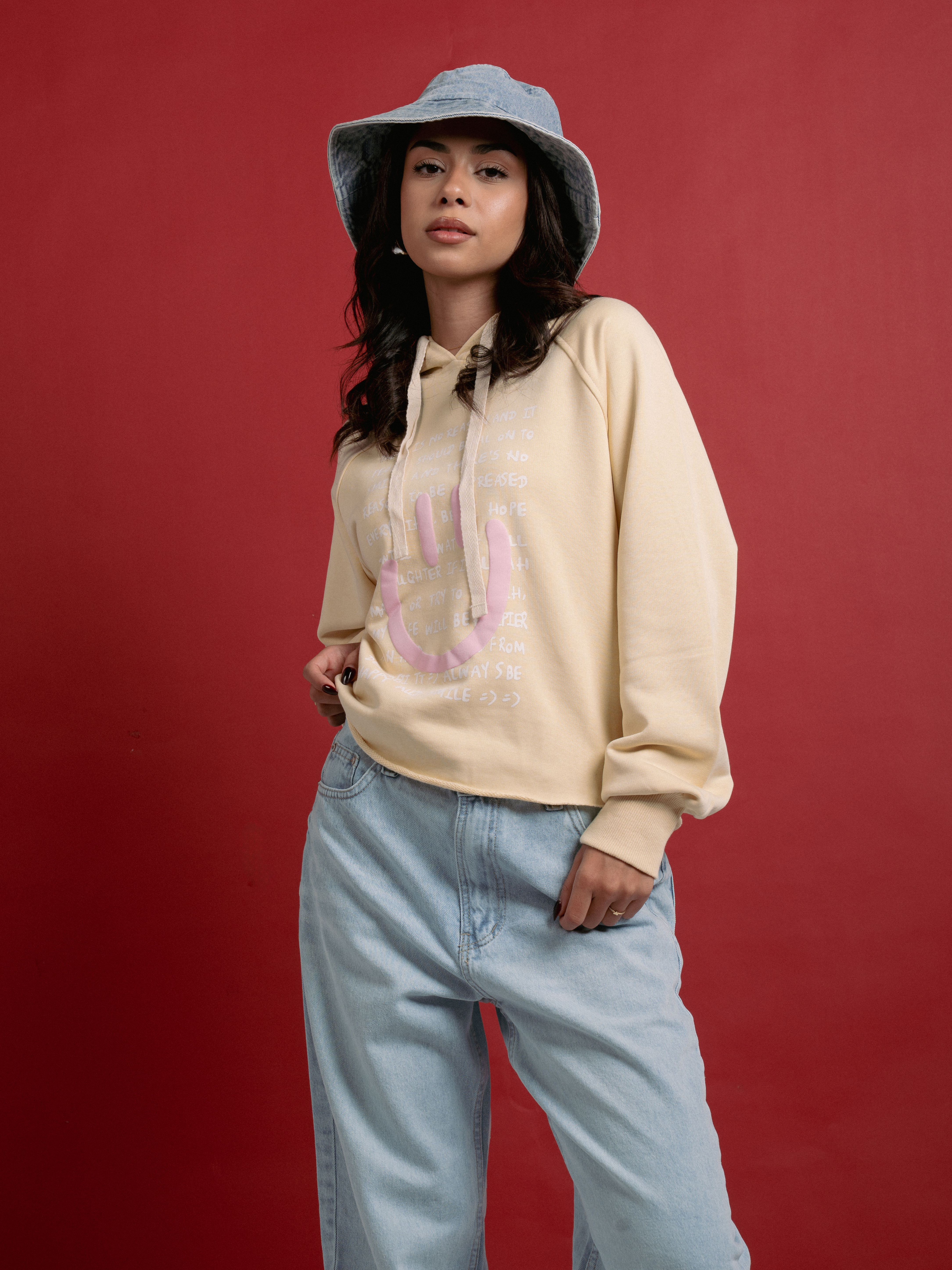 Short Sweatshirt with Hoodie