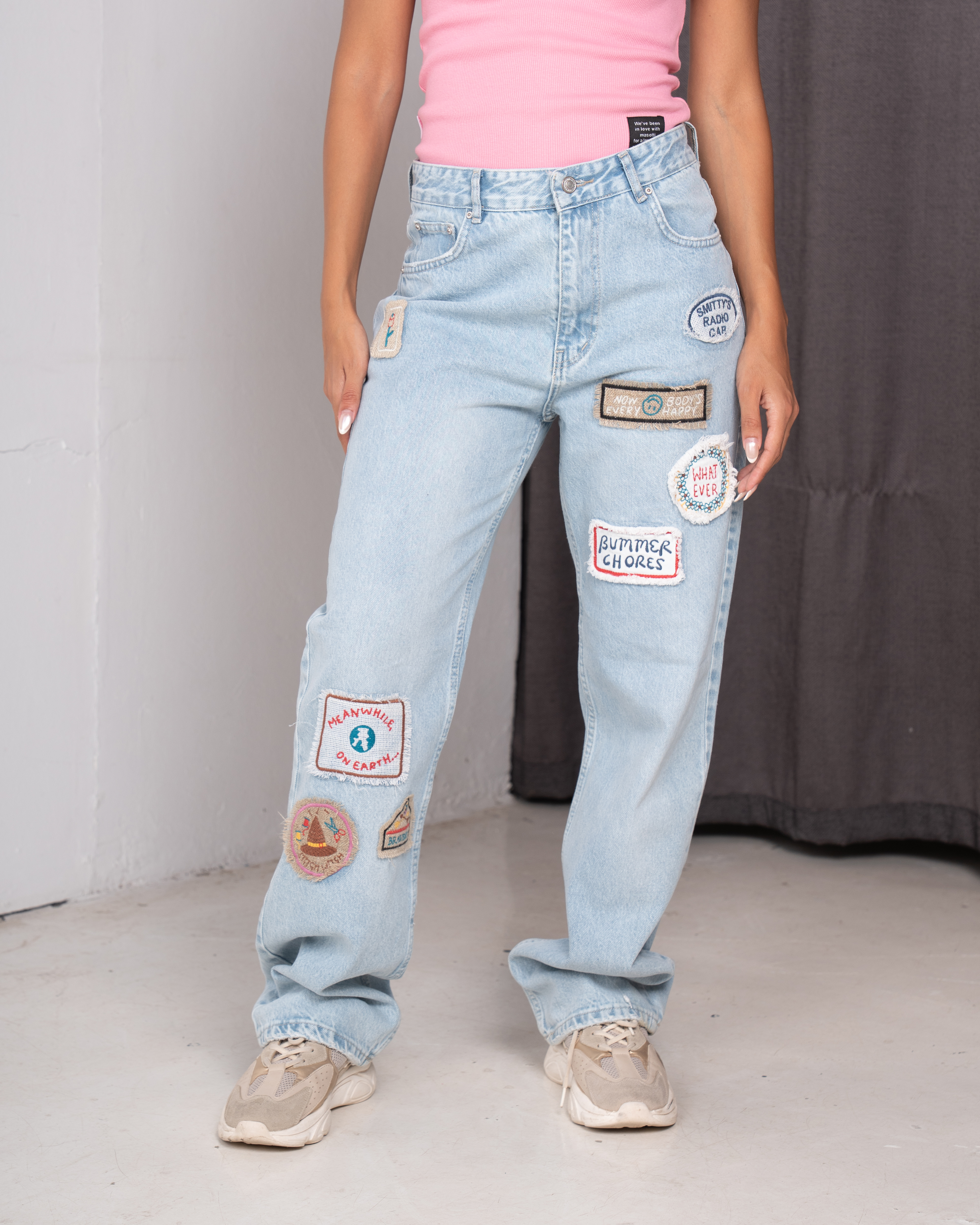 Street Leg Badges Jeans