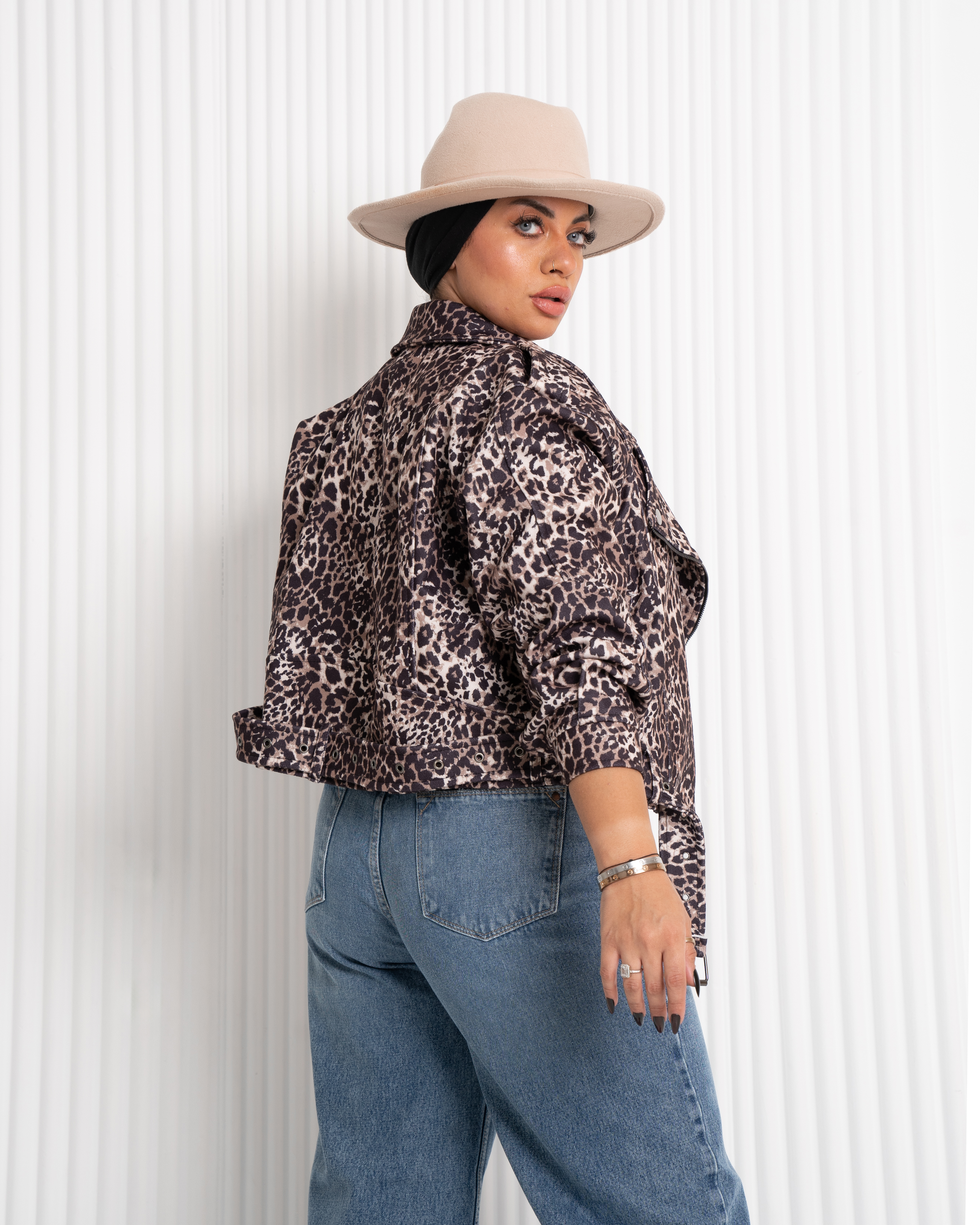 Tiger Short Wool Jacket with Belt