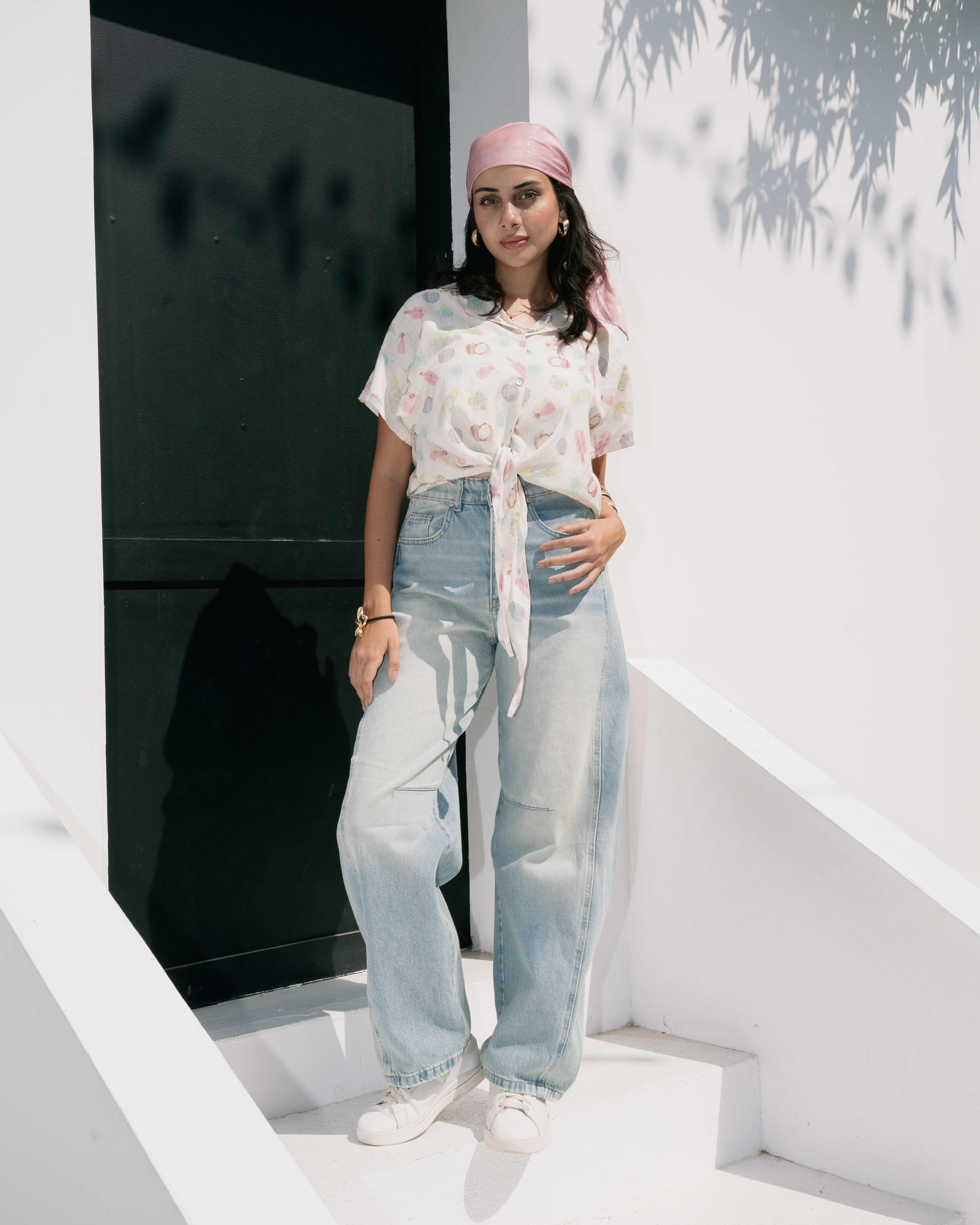 Linen Printed Blouse