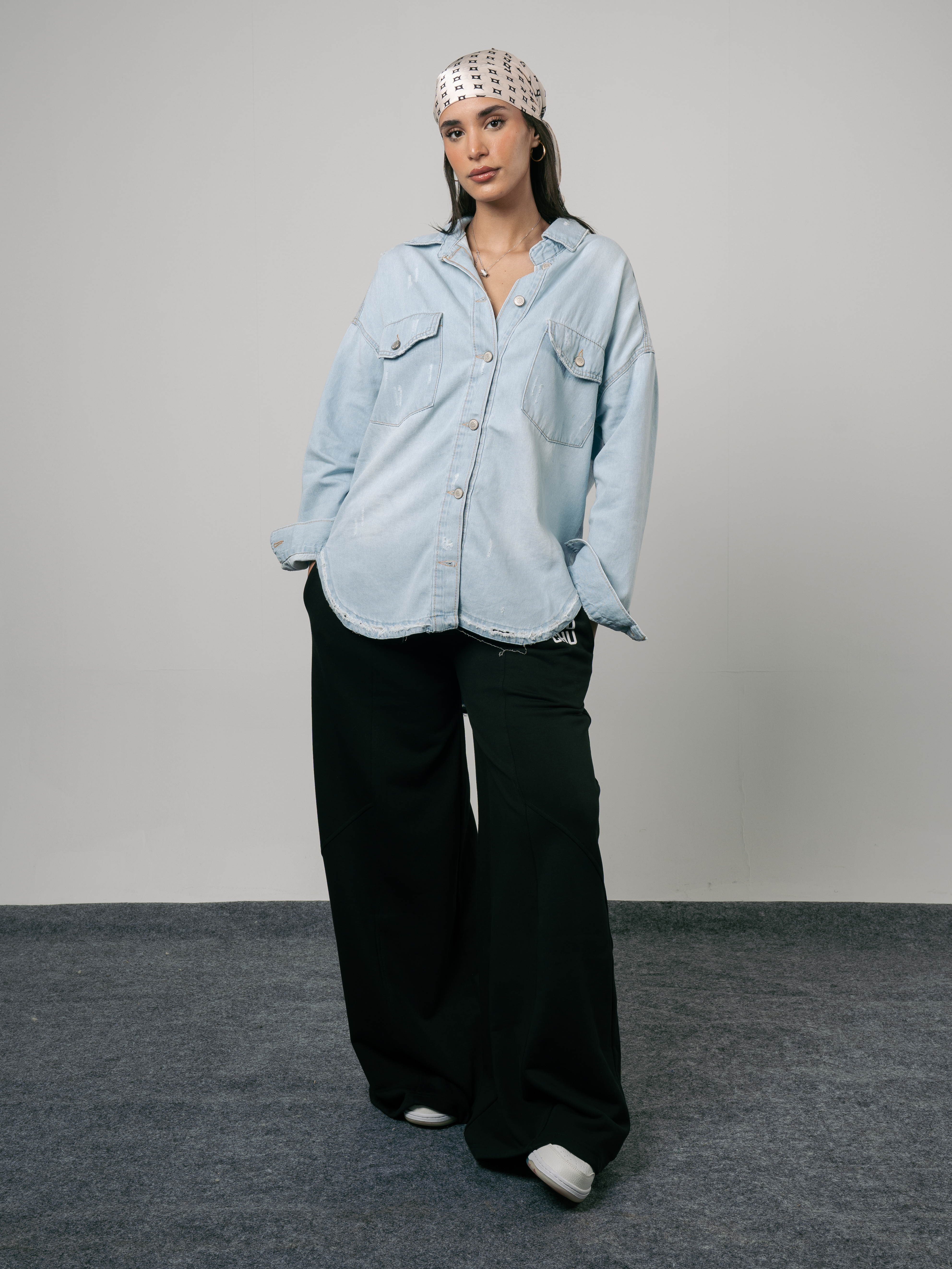 Wideleg Cotton Printed Sweatpants