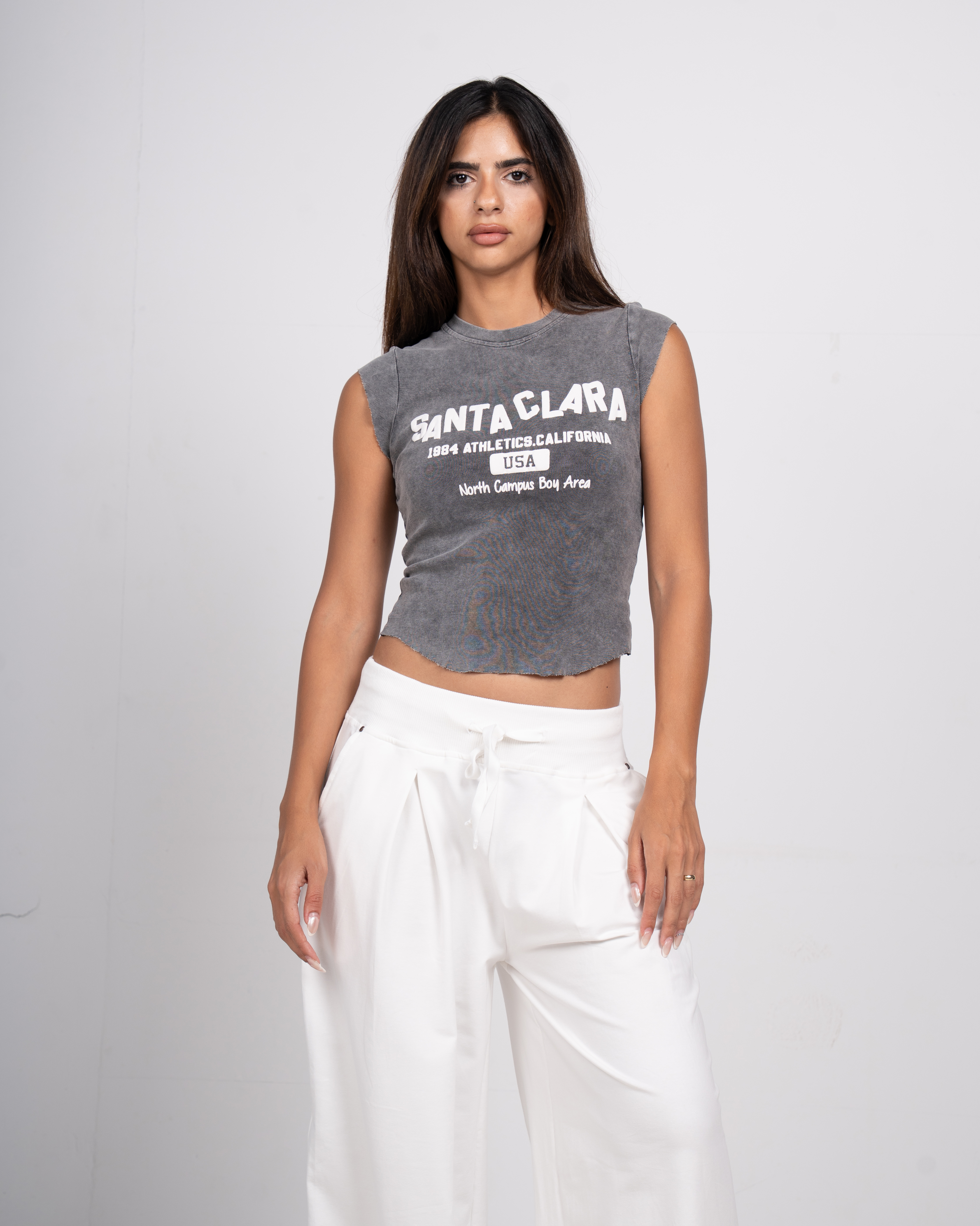 Printed half-sleeve T-shirt