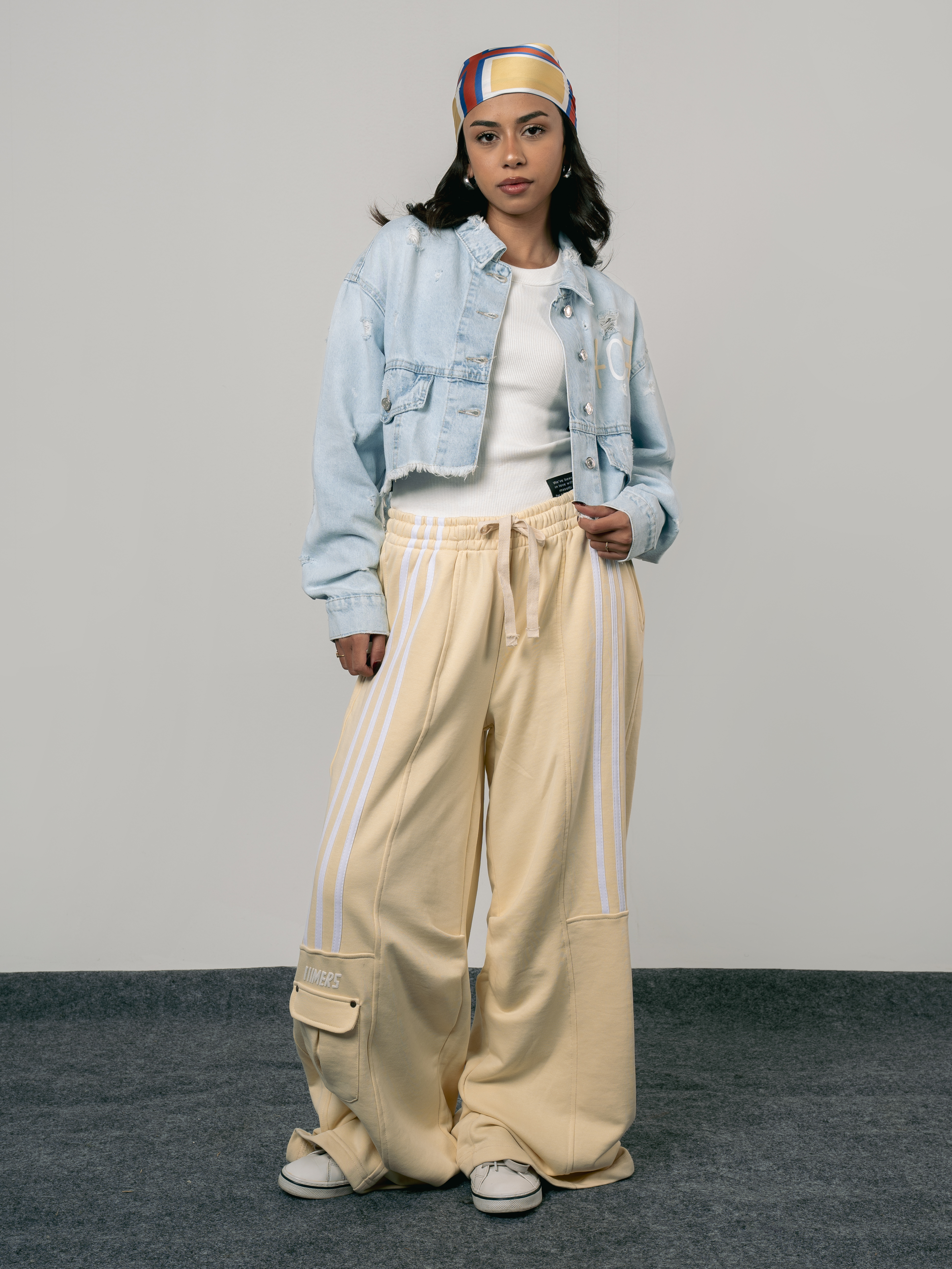 Cotton Line Printed Sweatpants