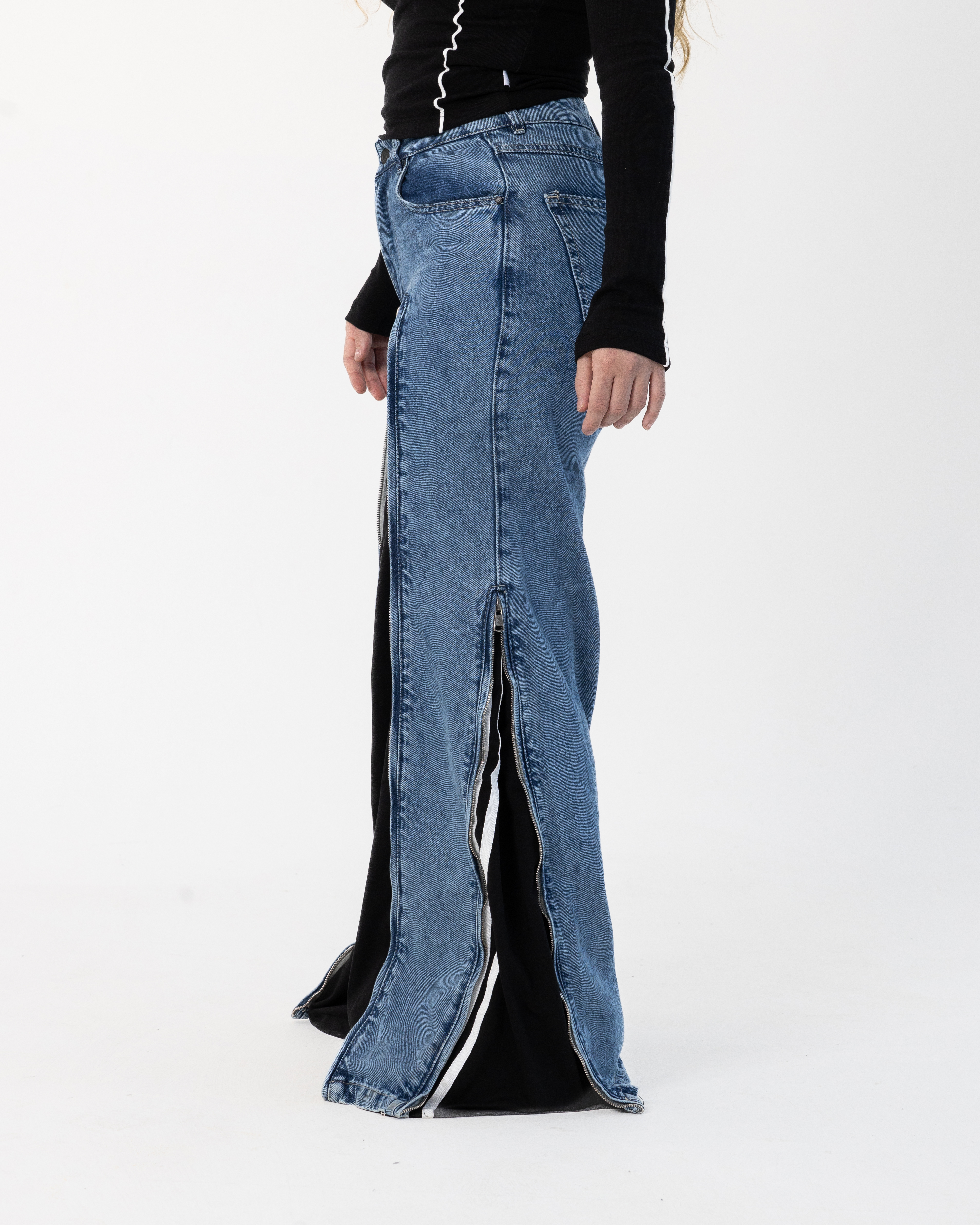 Jeans and Melton zipper