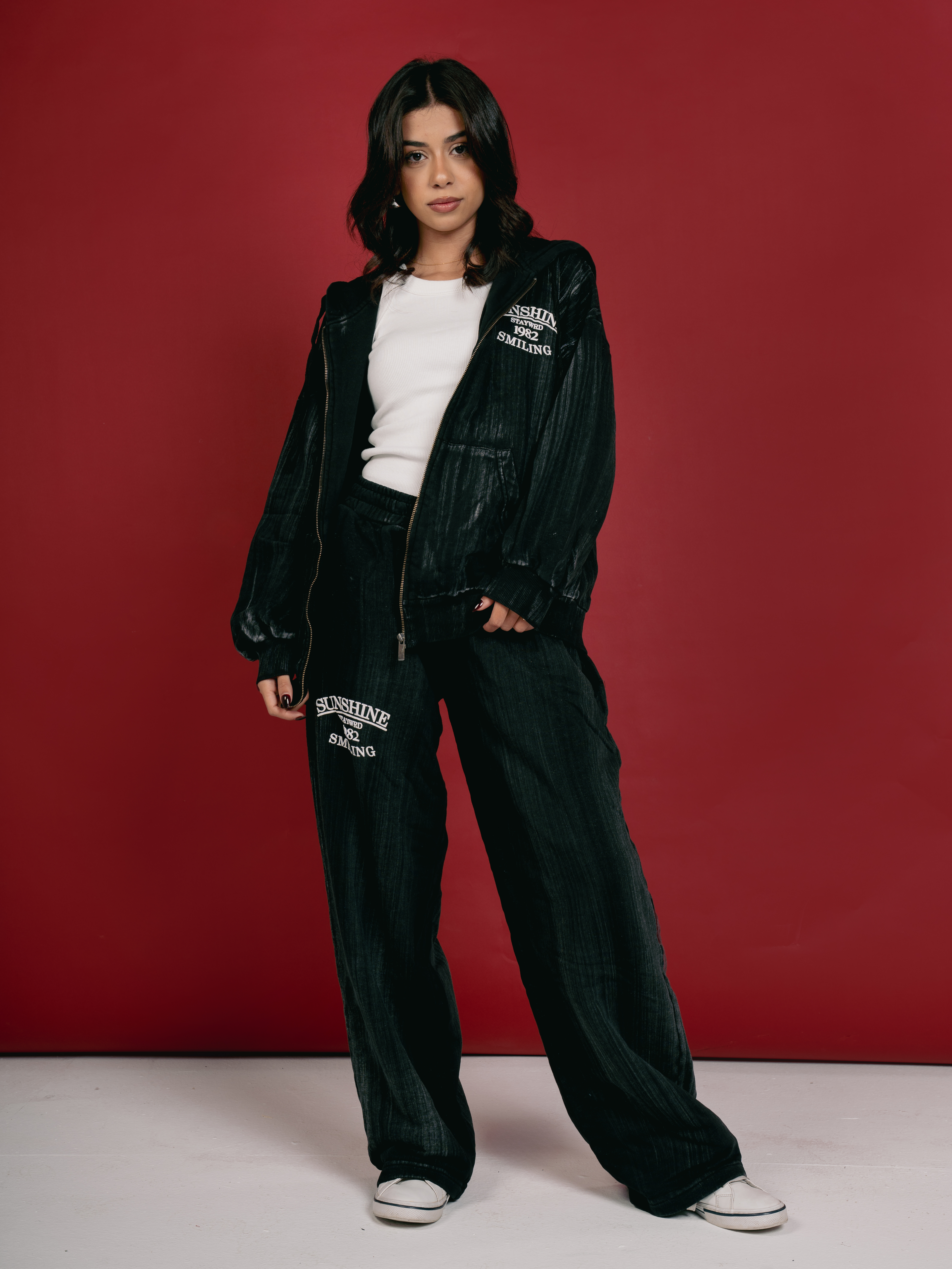 Milton Printed Lines knit set