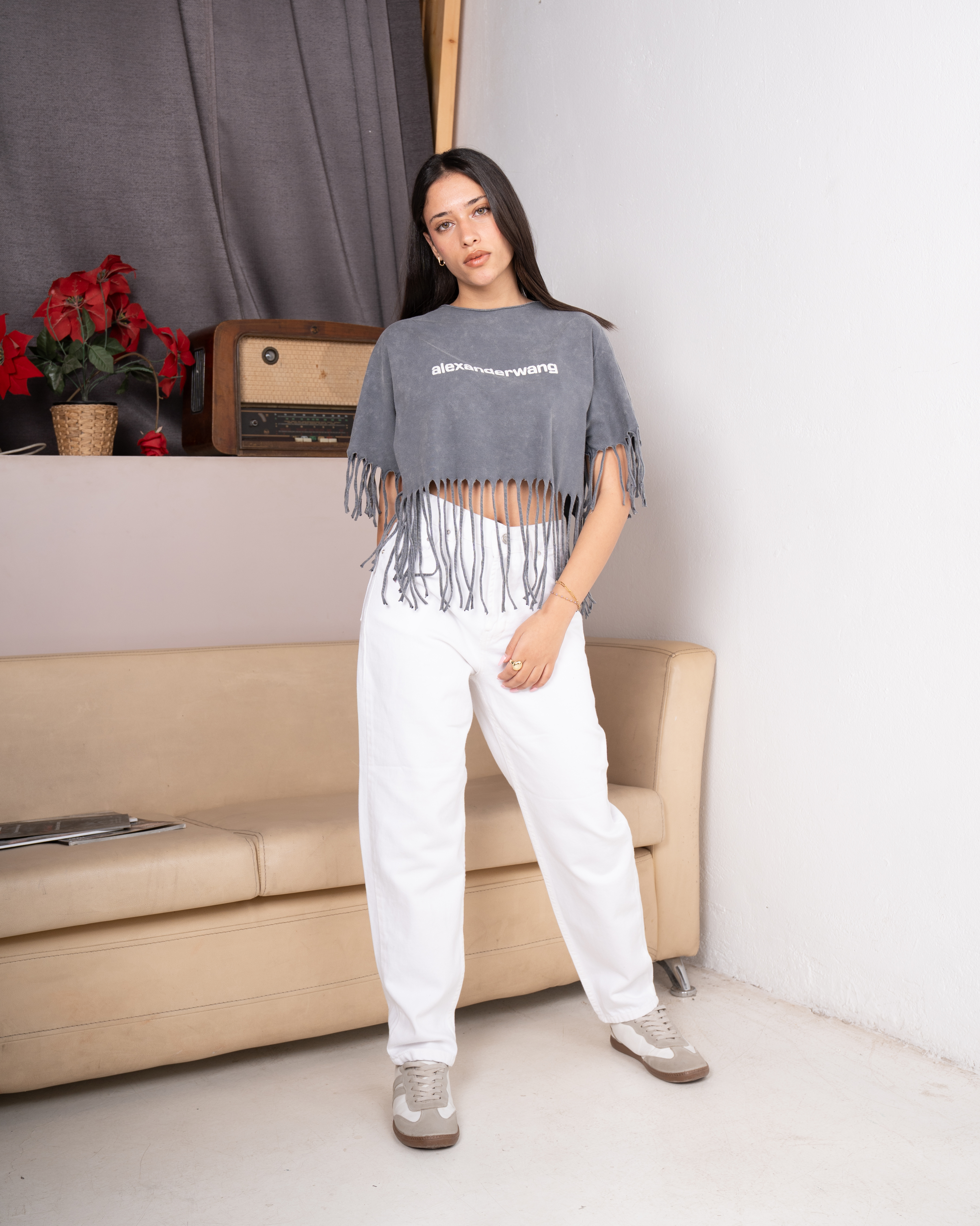 Mom Fit Gabardine Pants