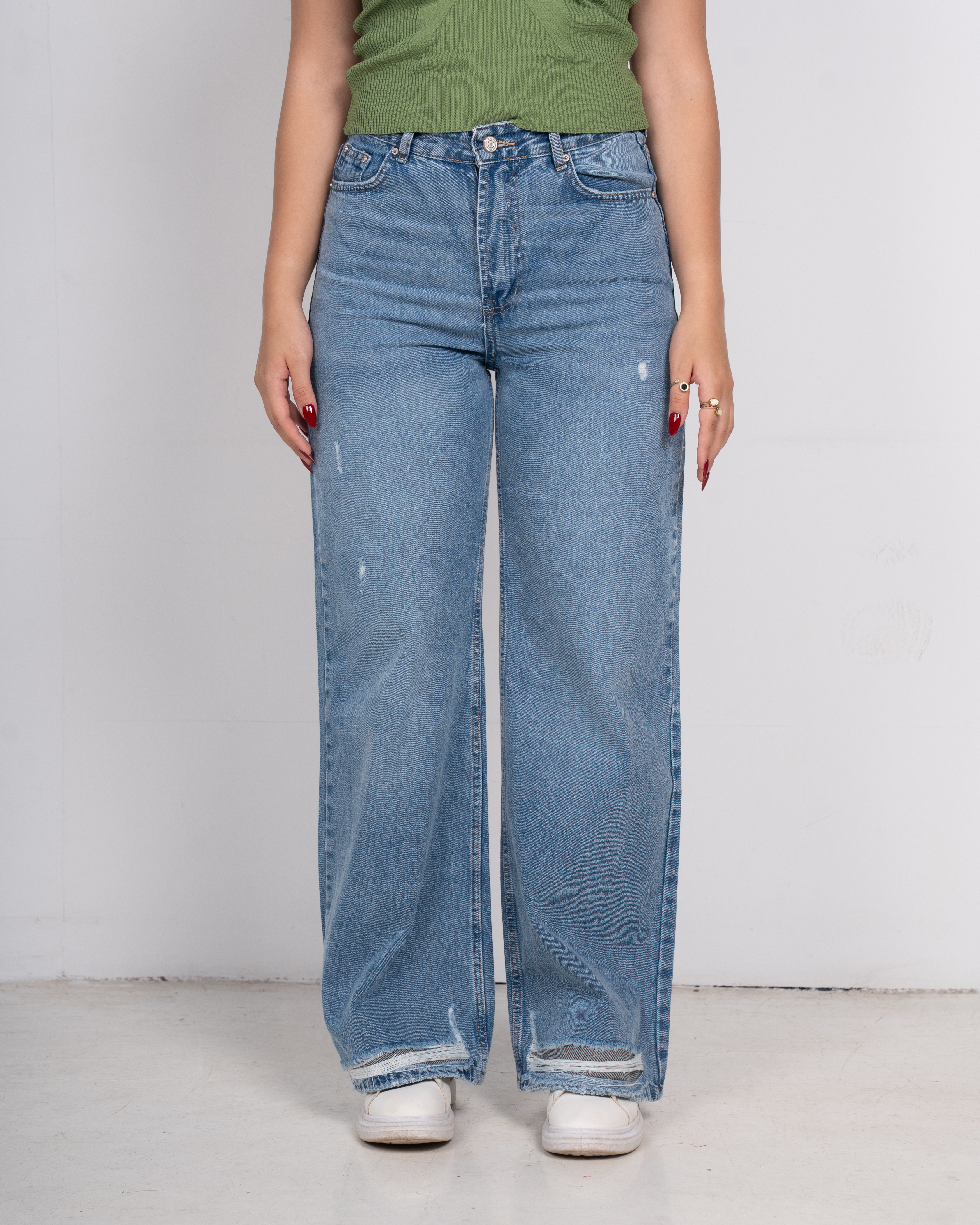 Wide-leg jeans, cuting