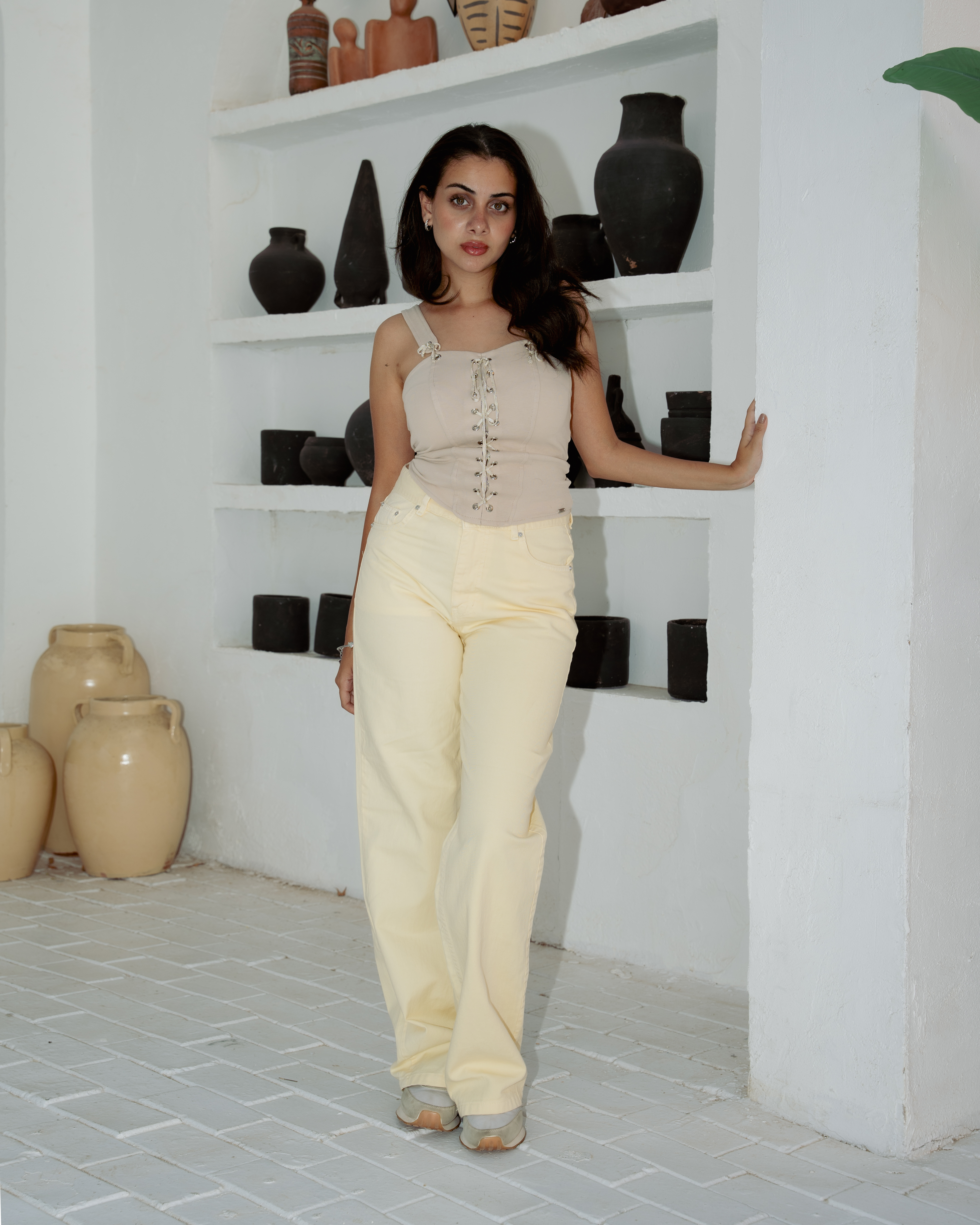 Corset top with ties
