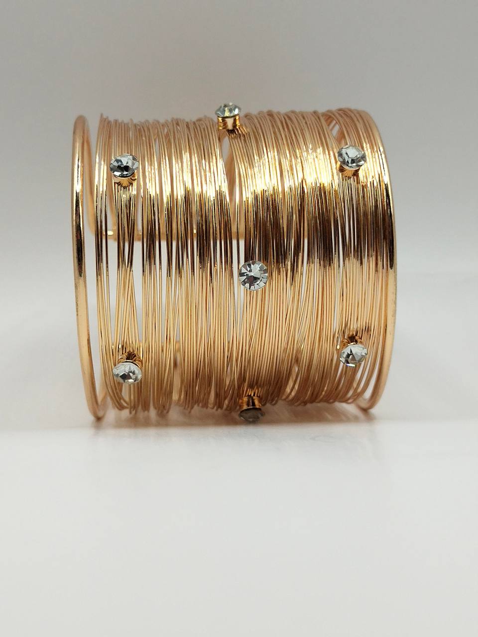 Gold Wire Bangle Bracelet