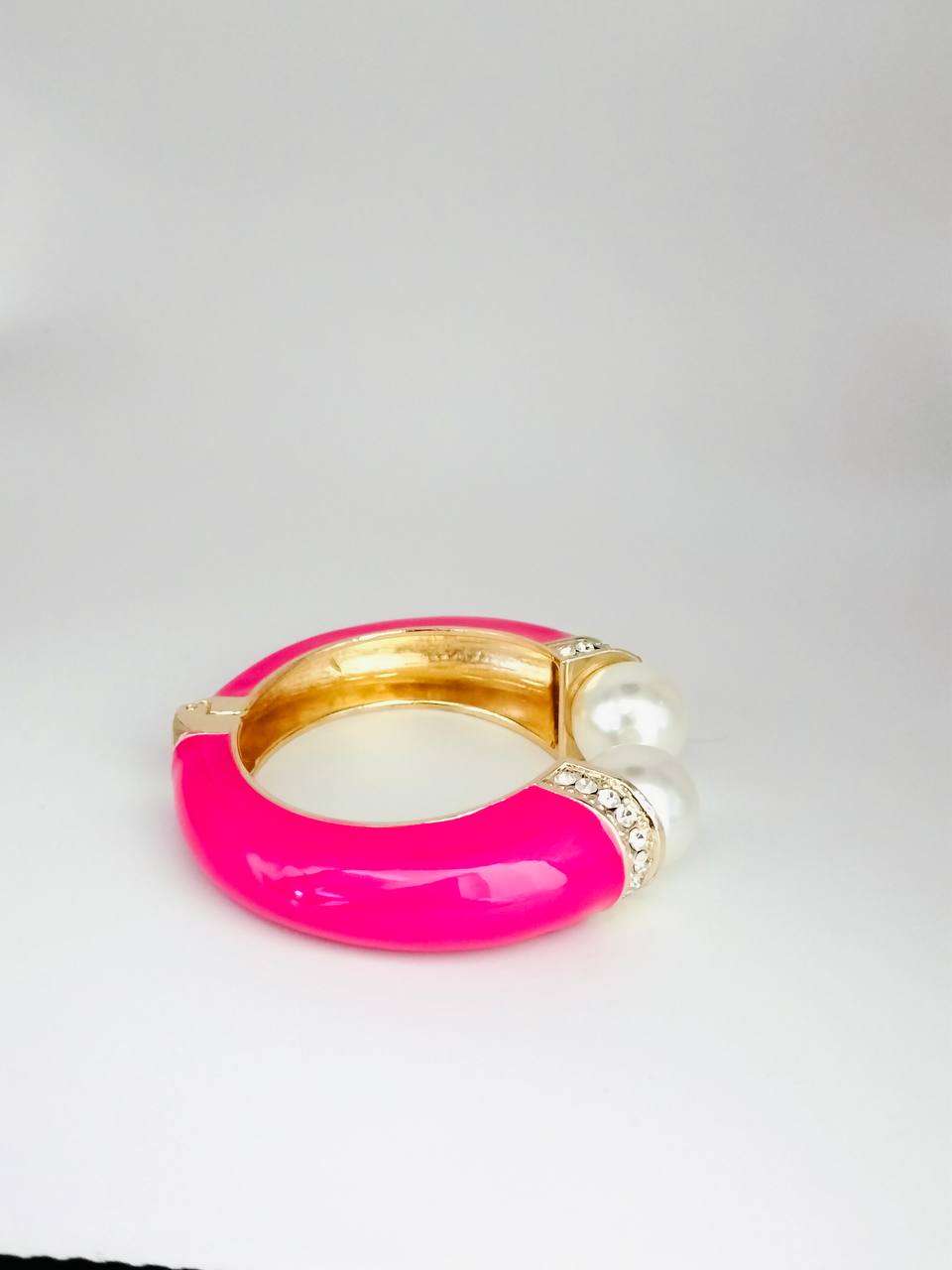 Bold Pink Pearl Bangle
