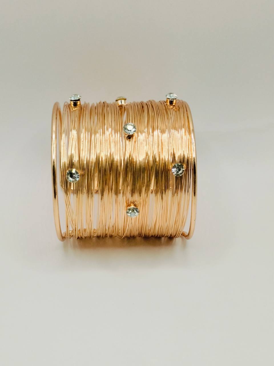 Gold Wire Bangle Bracelet