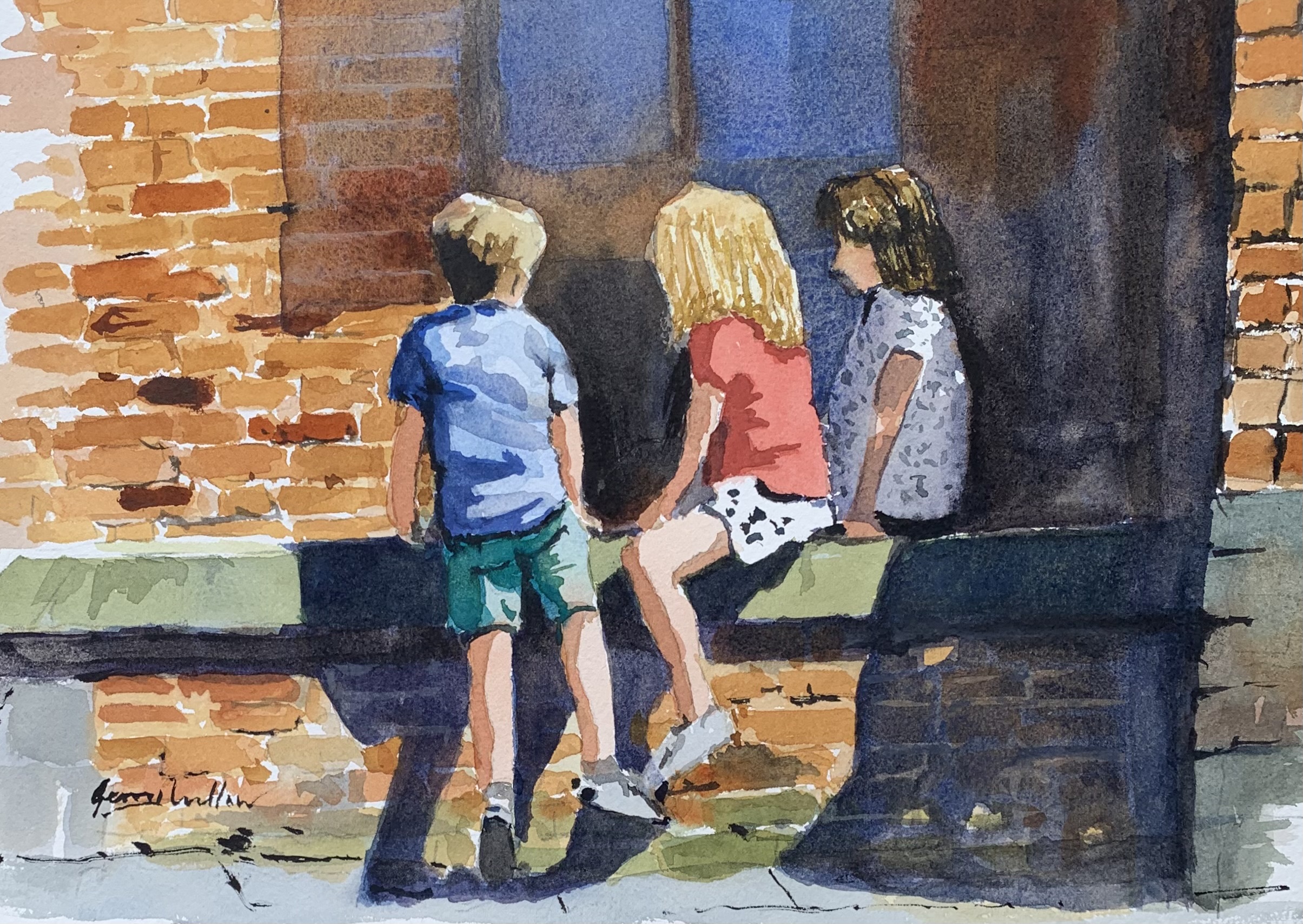 Meeting on the window cill