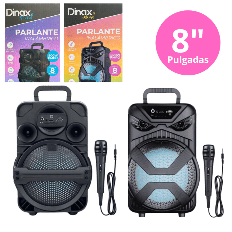 Parlante DINAX 8" con Microfono
