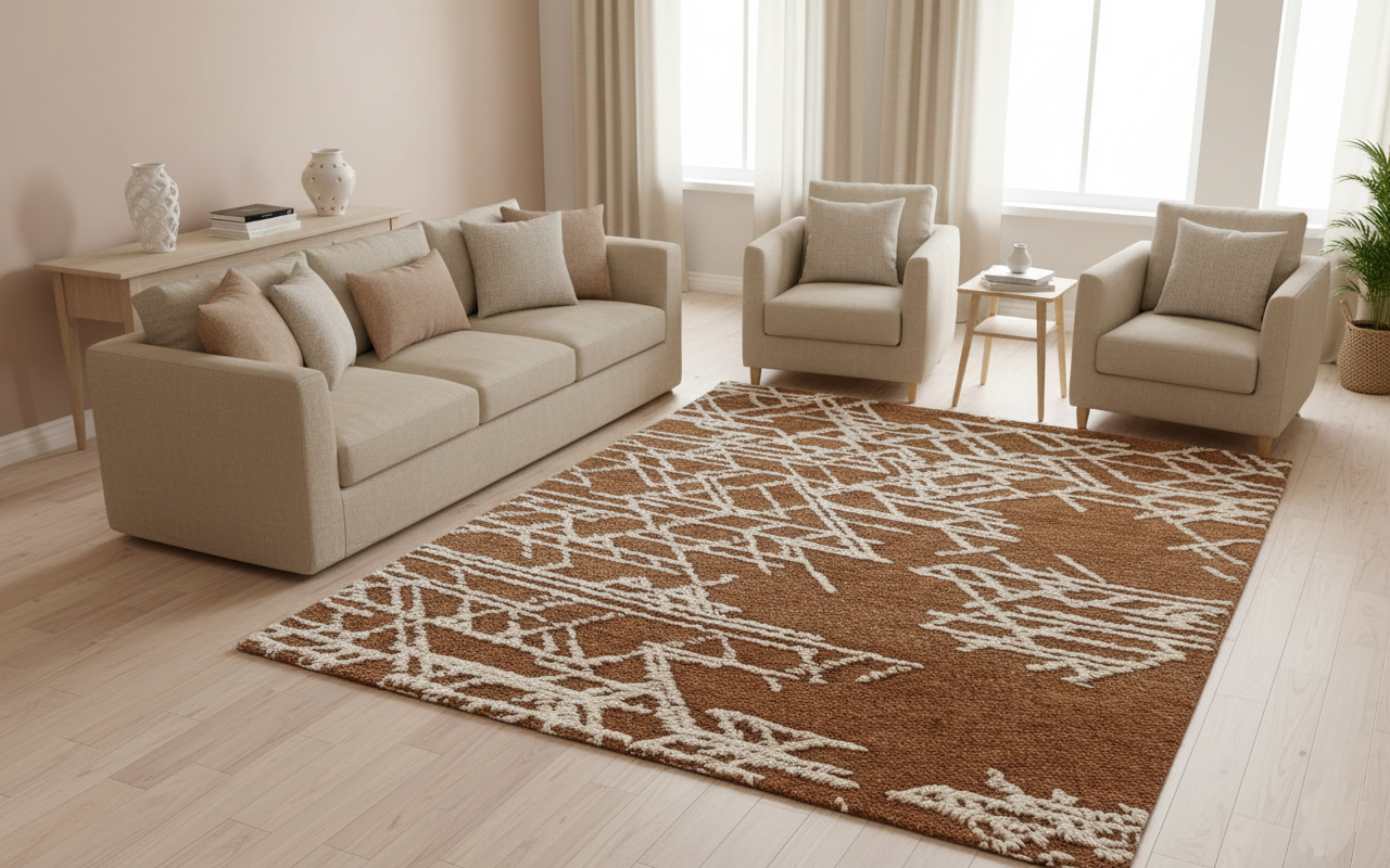 Elegant Hand-Knotted Rug