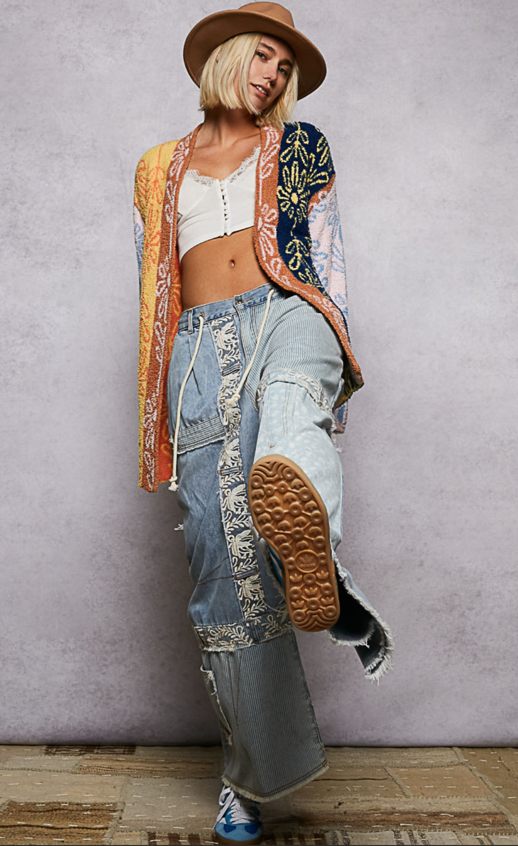 Bohemian Patterned Knit Cardigan