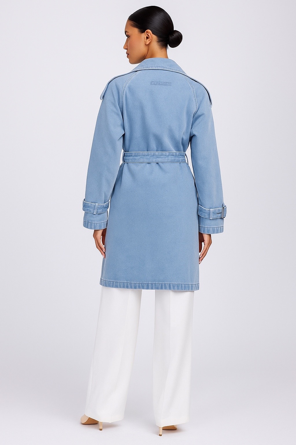 Light Denim Trench Coat