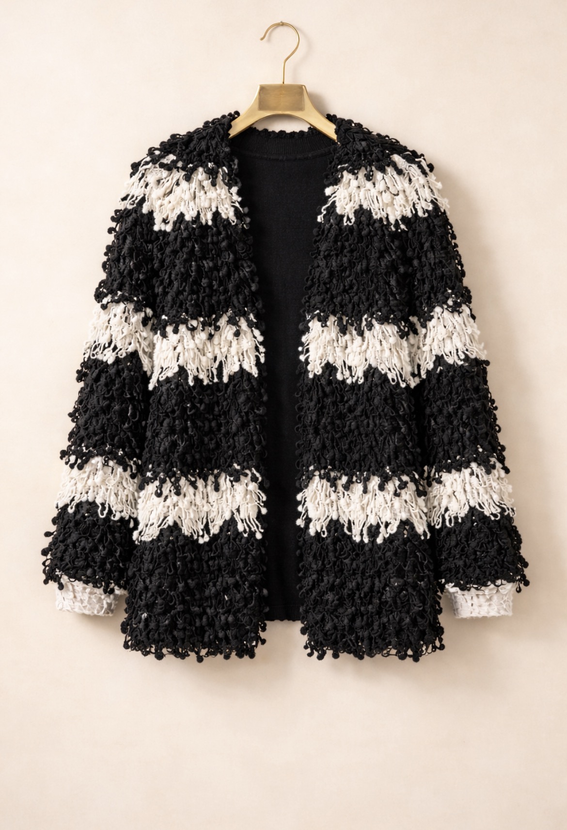 Chunky Striped Shaggy Sweater