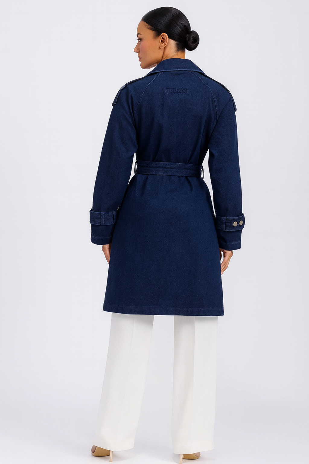 Dark Denim Trench Coat