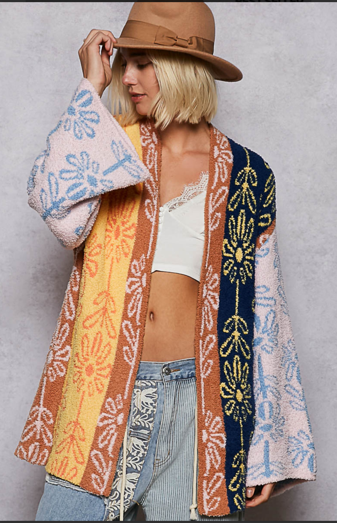 Bohemian Patterned Knit Cardigan