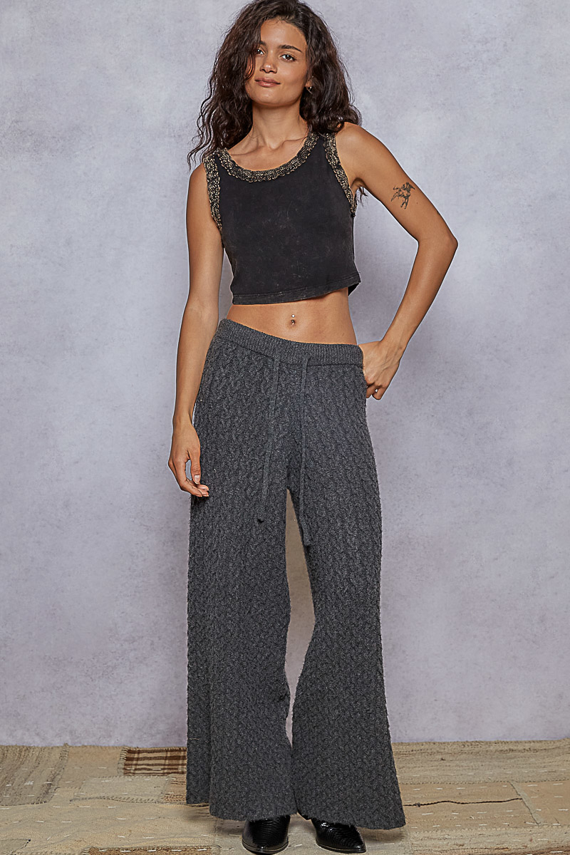 Women's Textured Knit Loungewear Set