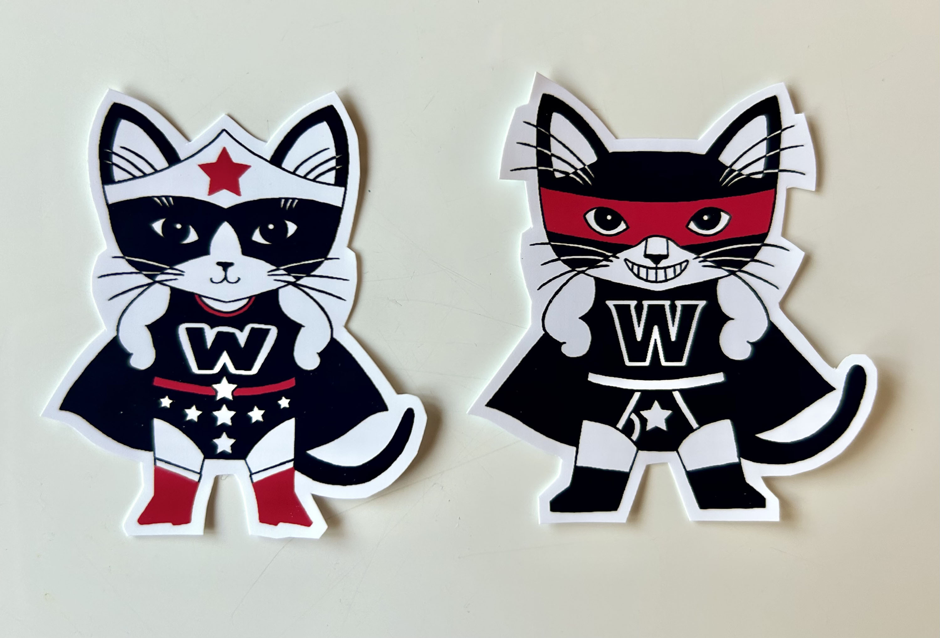 Wonder Kitty and Wonder Cat Sticker Set