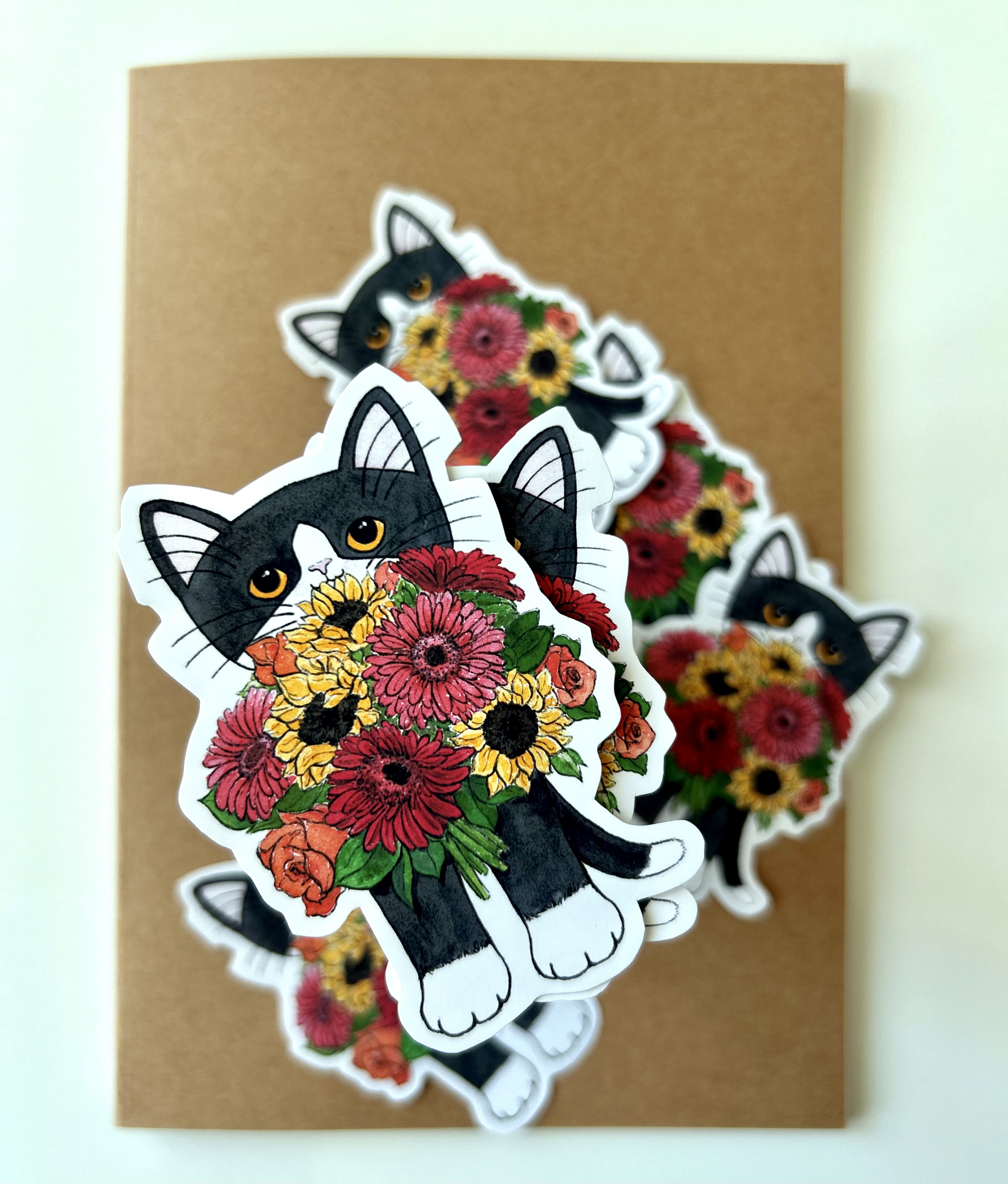 Bouquet Kitty Vinyl Sticker