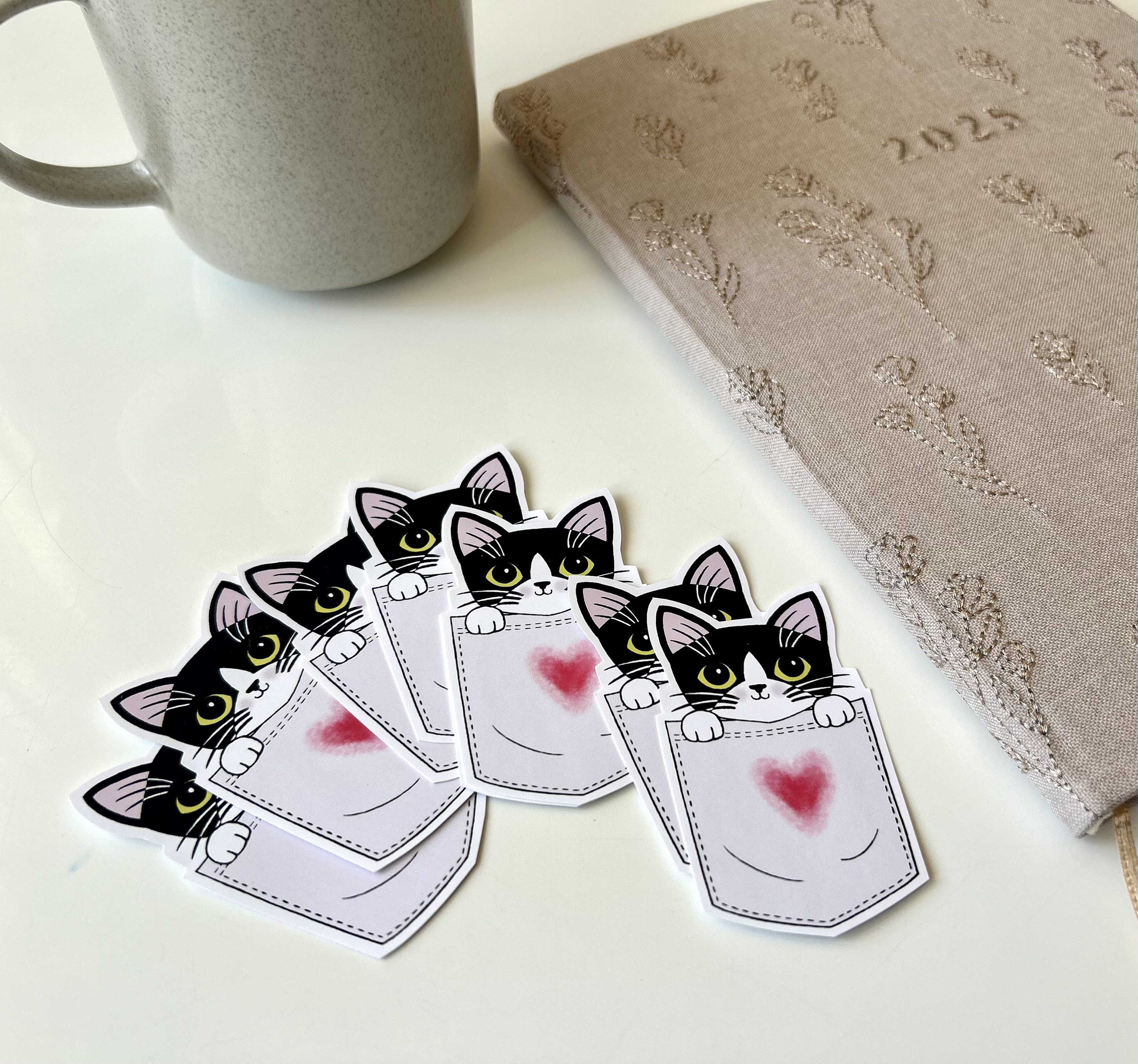 Pocket Kitty Vinyl Sticker