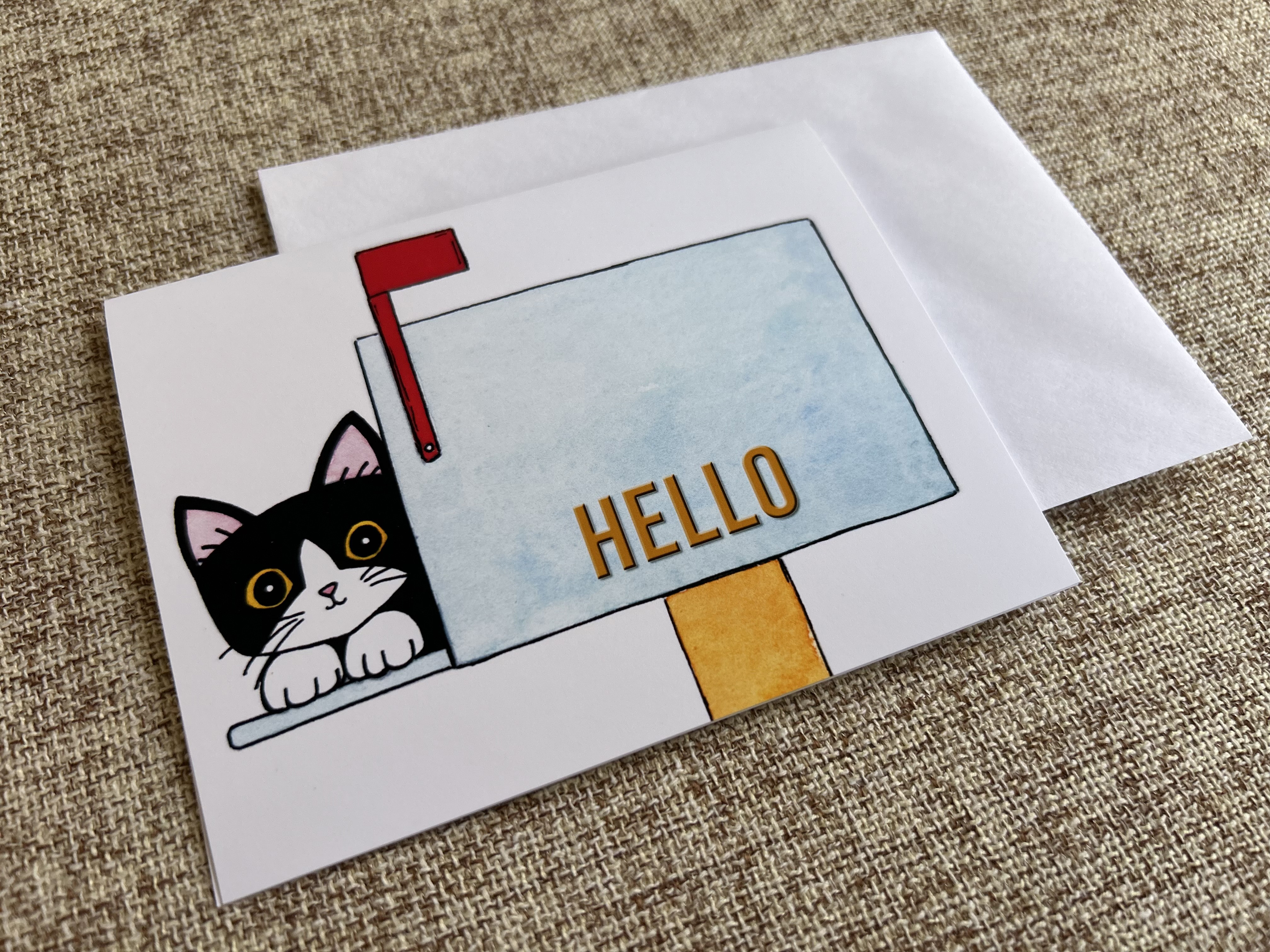 Mailbox Kitty | Thinking of You Greeting Card