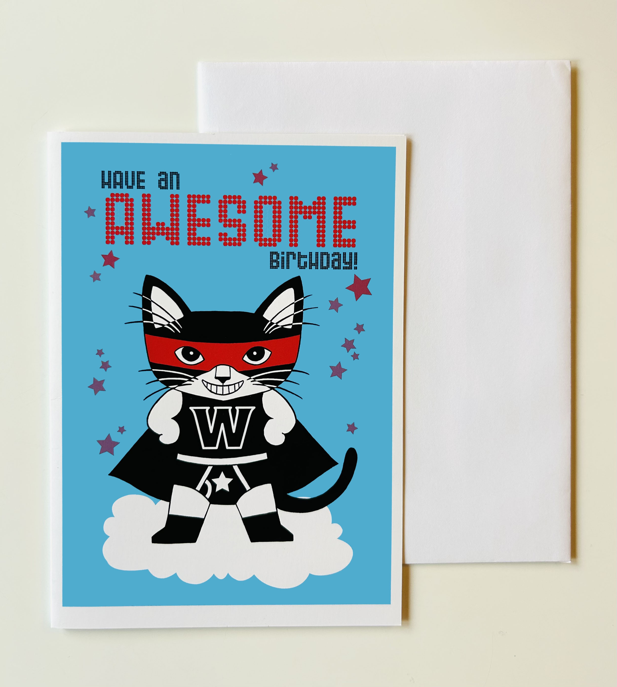 Wonder Cat Birthday | Birthday Greeting Card