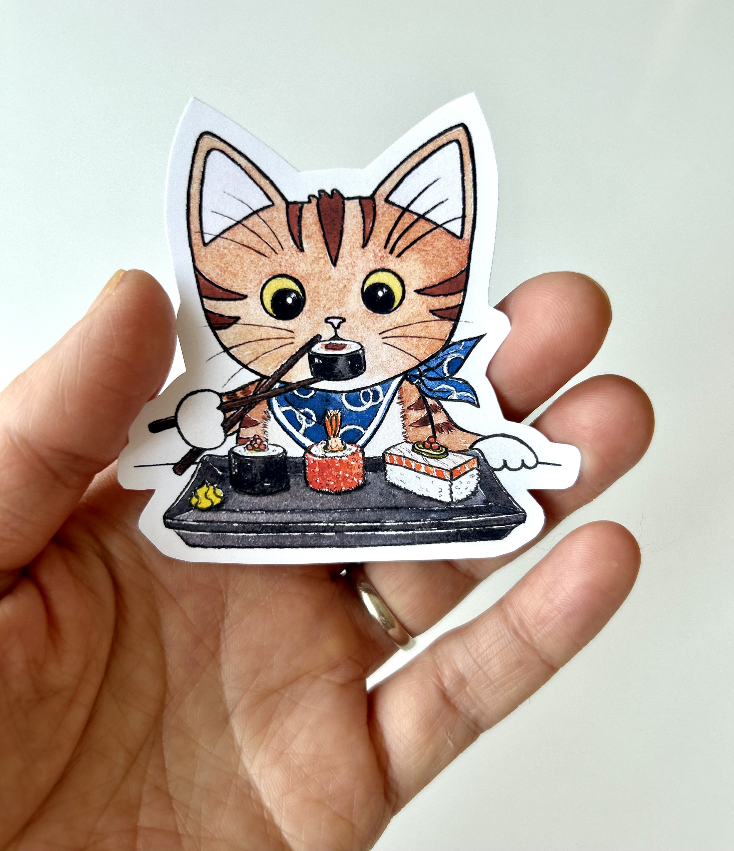 Sushi Kitty Vinyl Sticker