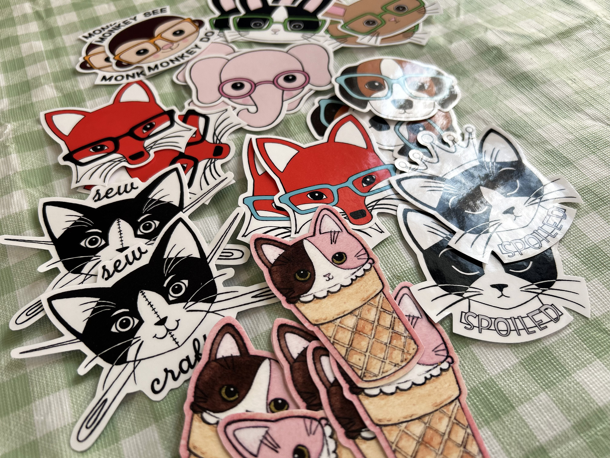 Ice Cream Kitty Vinyl Sticker