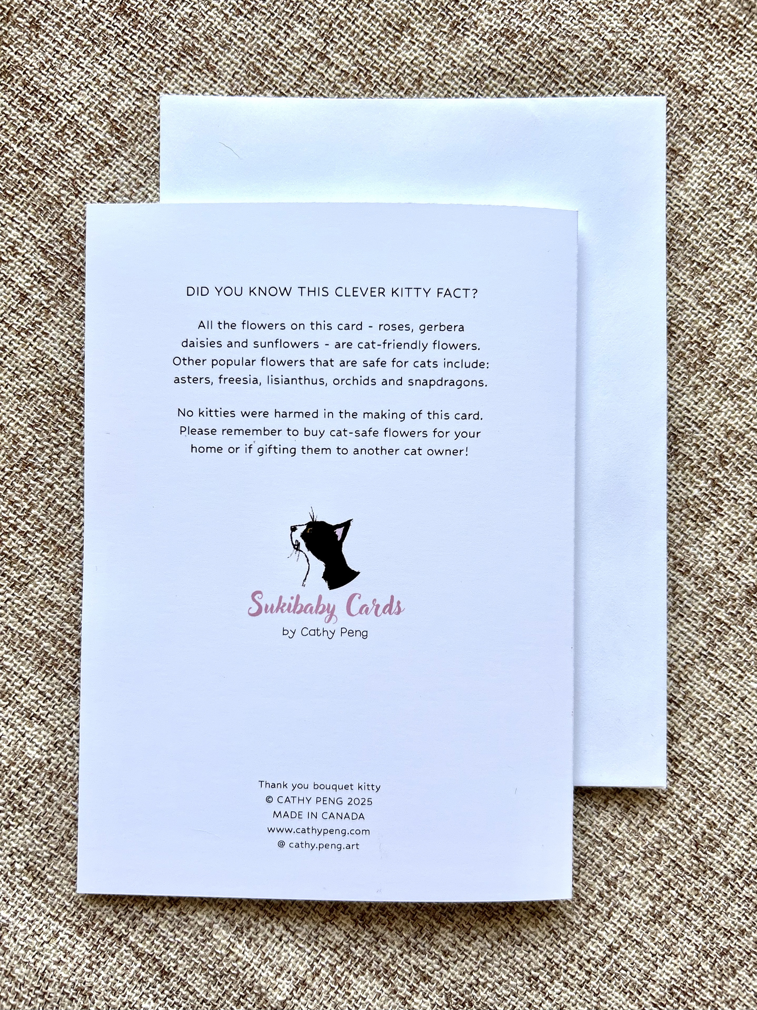 Thank You Bouquet Kitty | Thank You Greeting Card